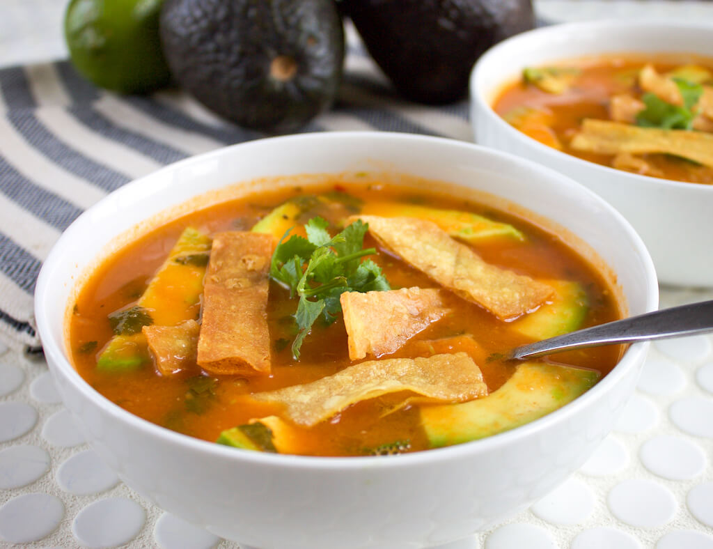 Avocado and Tortilla Soup Avocado and Tortilla Soup
