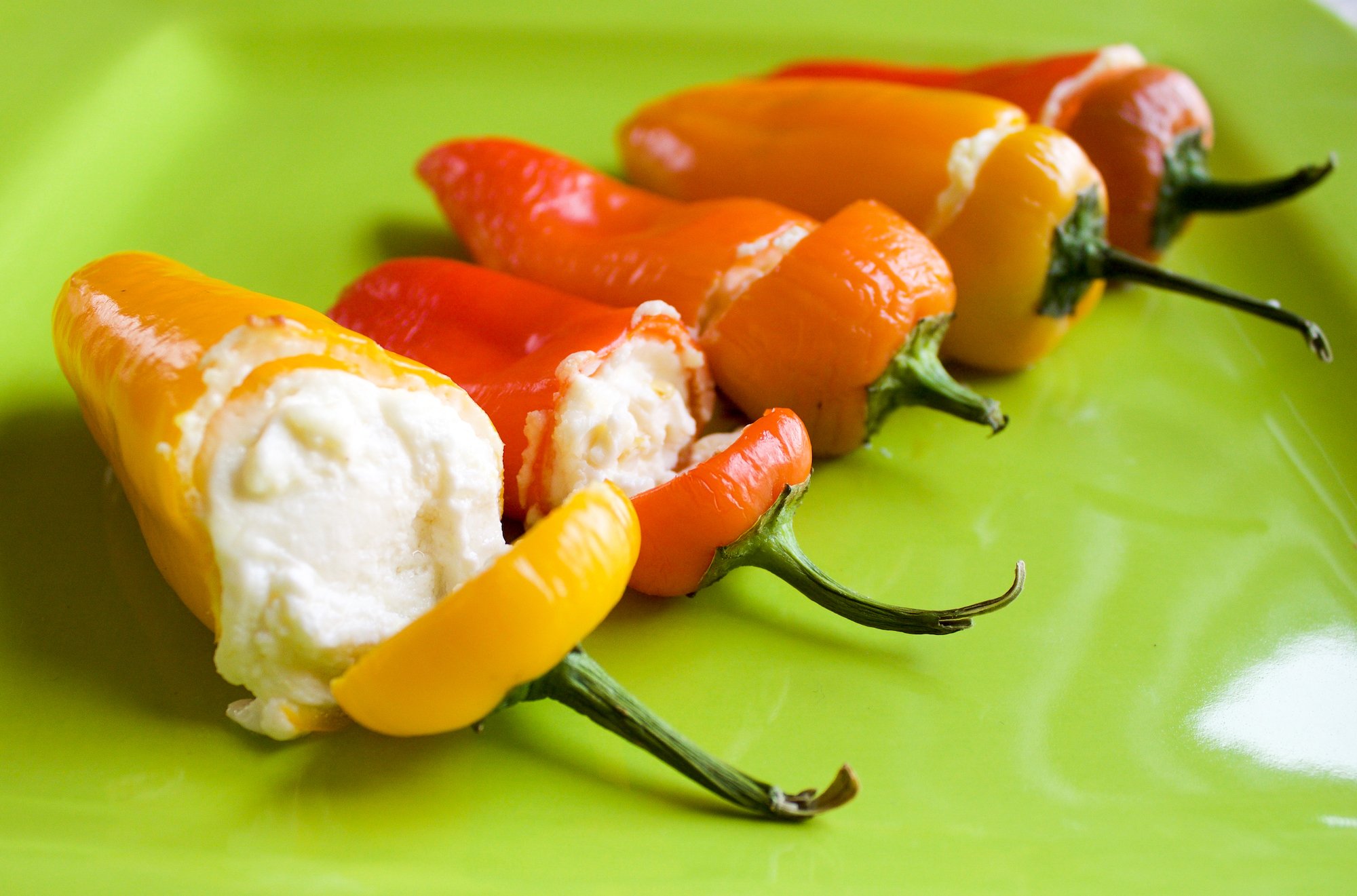Cheese Stuffed Mini Peppers