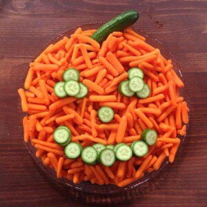 Halloween Pumpkin Veggie Tray