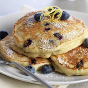 Lemon Ricotta Blueberry Pancakes
