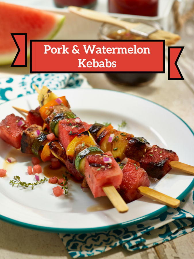 Pork & Watermelon Kebabs | Grilled Watermelon Recipe Pork & Watermelon Kebabs | Grilled Watermelon Recipe