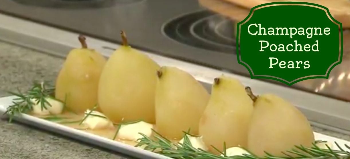 Champagne Poached Pears