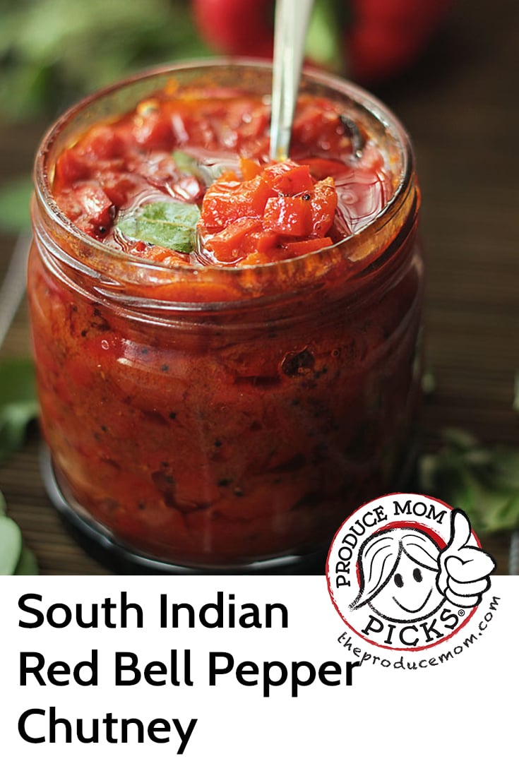 South Indian Red Bell Pepper Chutney from Love Food Eat