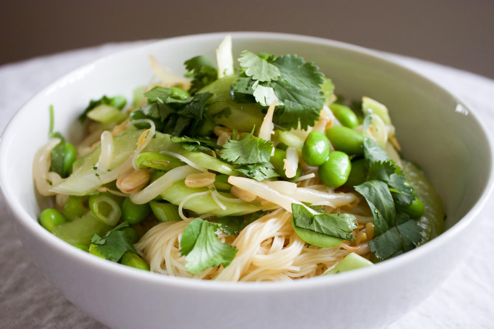 Thai-Lime Edamame & Rice Noodle Salad Thai-Lime Edamame & Rice Noodle Salad