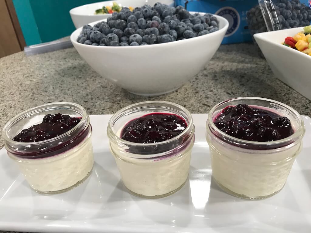 Baked Yogurt with Blueberry Compote