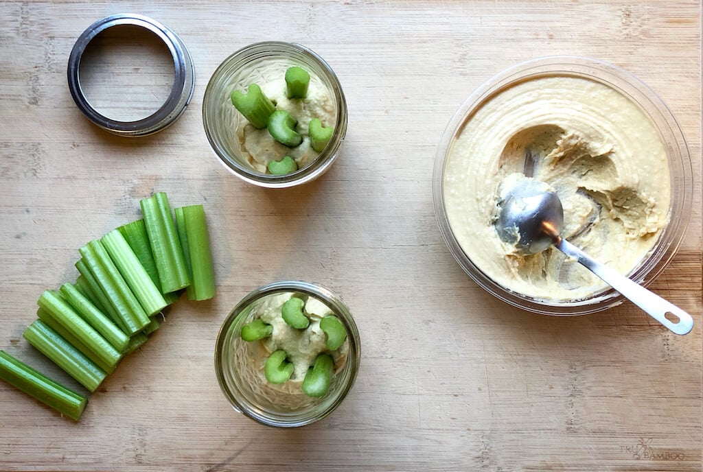 Celery Sticks & Hummus Jars