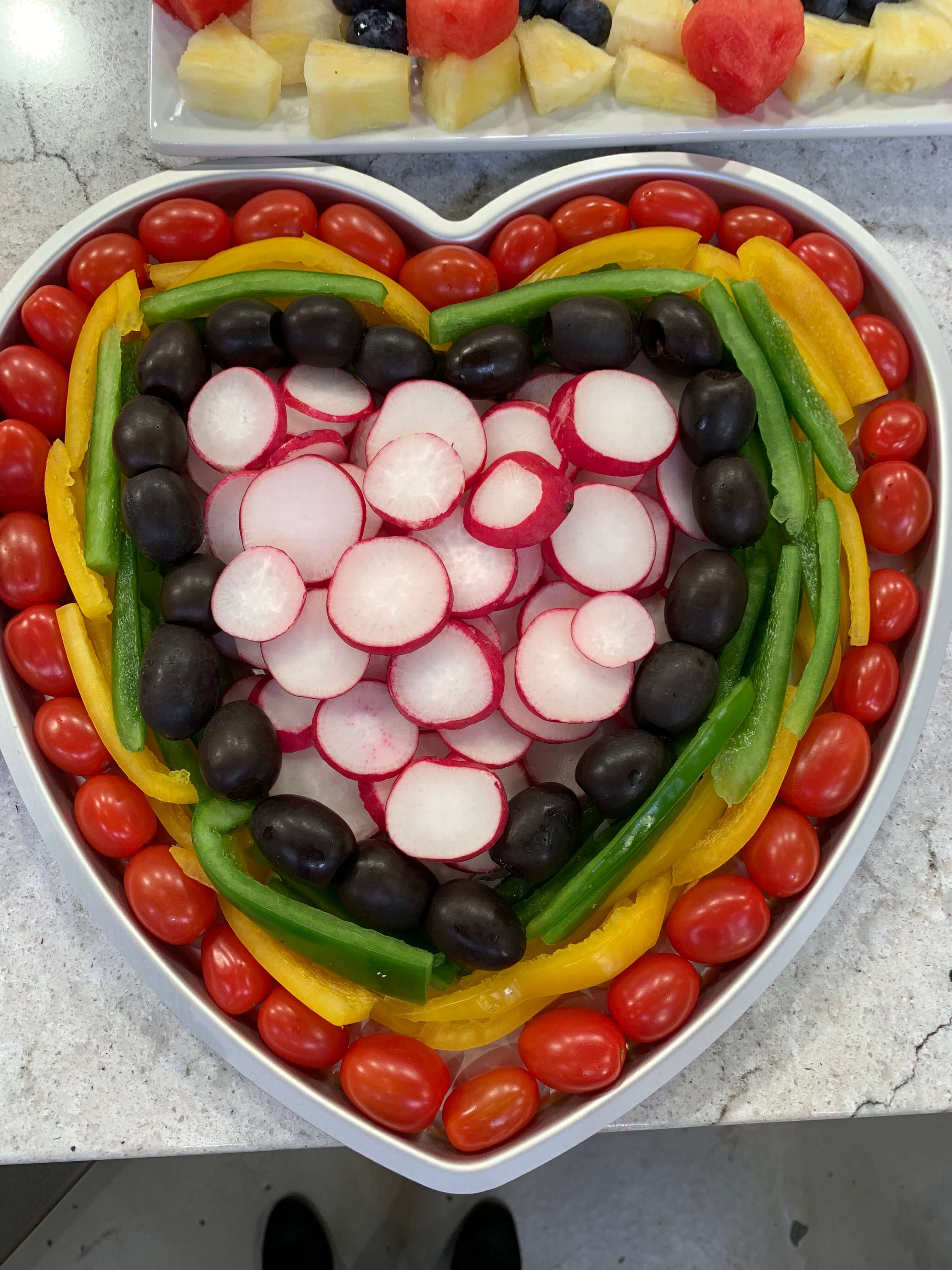 Heart-Shaped Veggie Tray Heart-Shaped Veggie Tray