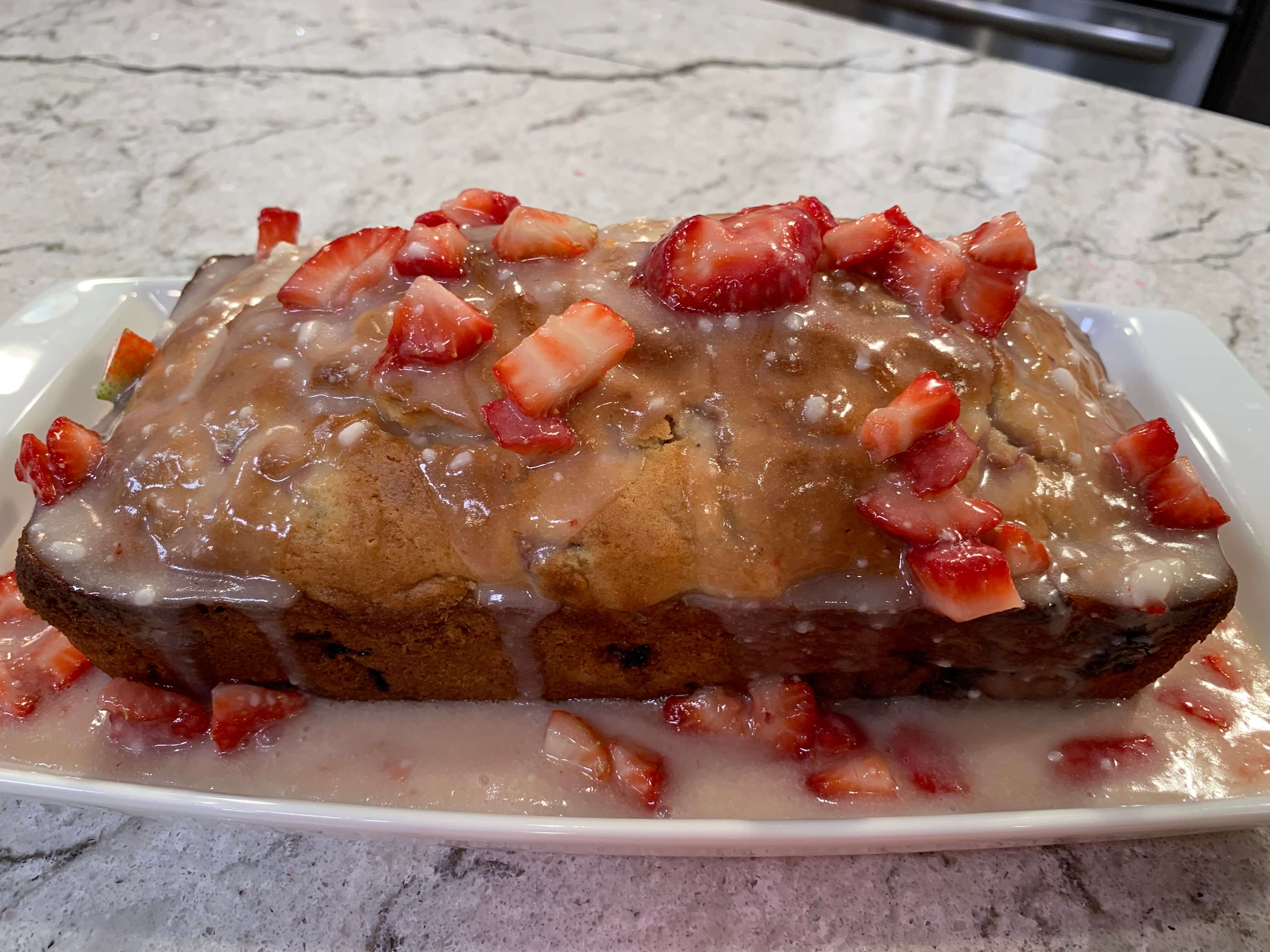 Quick and Easy Strawberry Glazed Bread Quick and Easy Strawberry Glazed Bread