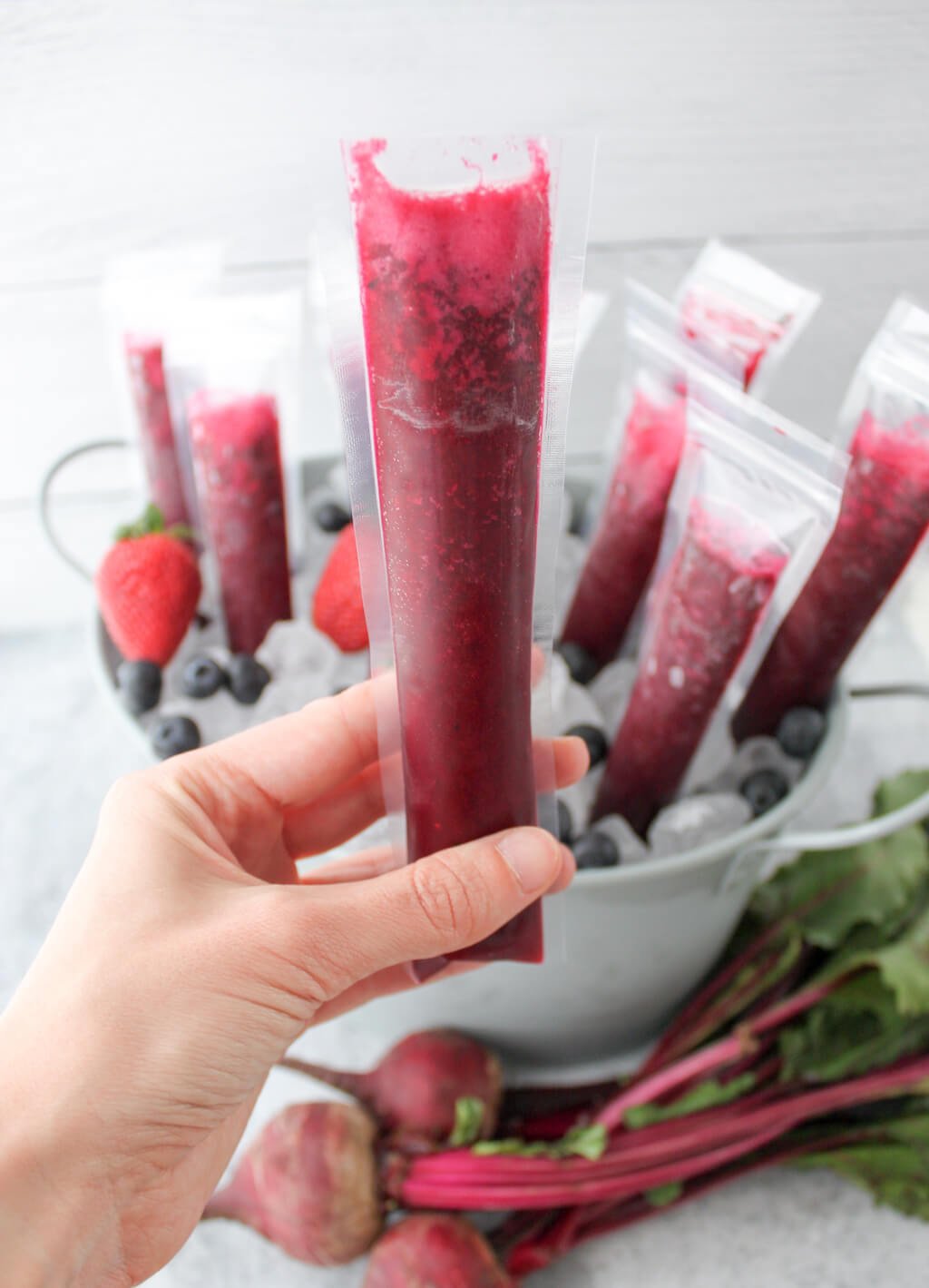 Berry and Beet Ice Pops