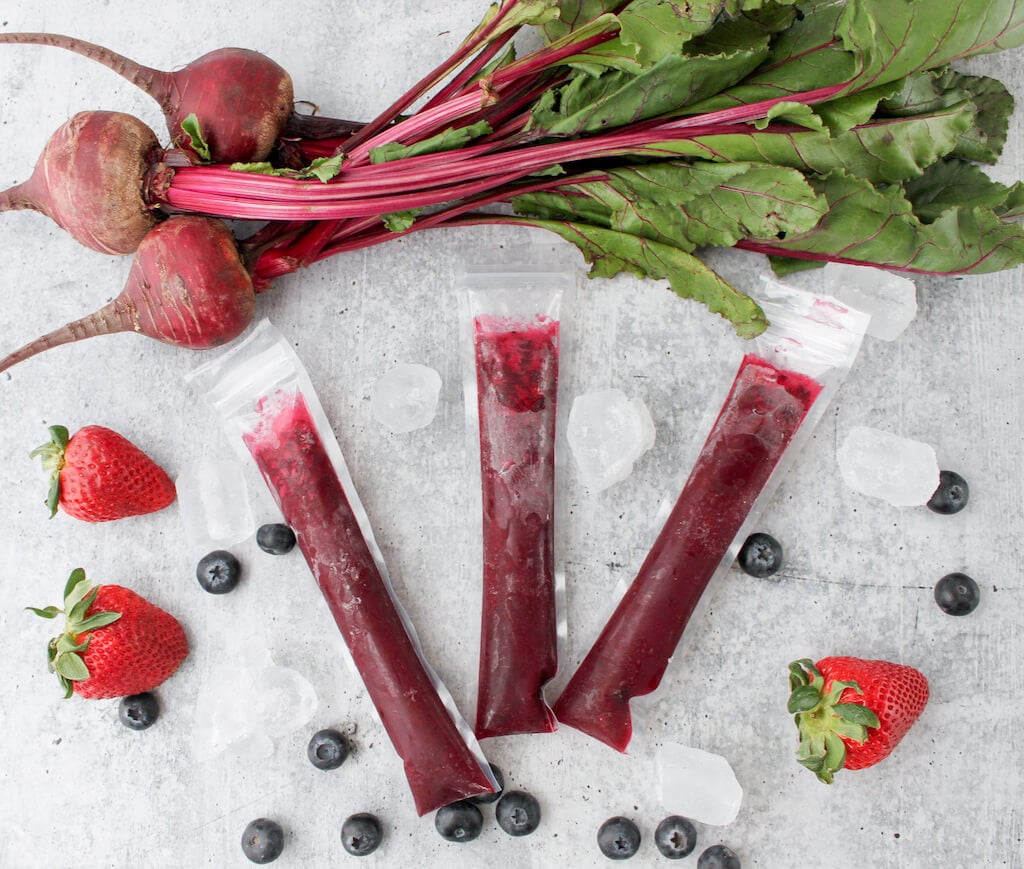 Berry and Beet Ice Pops