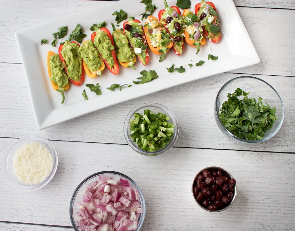 Guacamole-Stuffed Mini Peppers