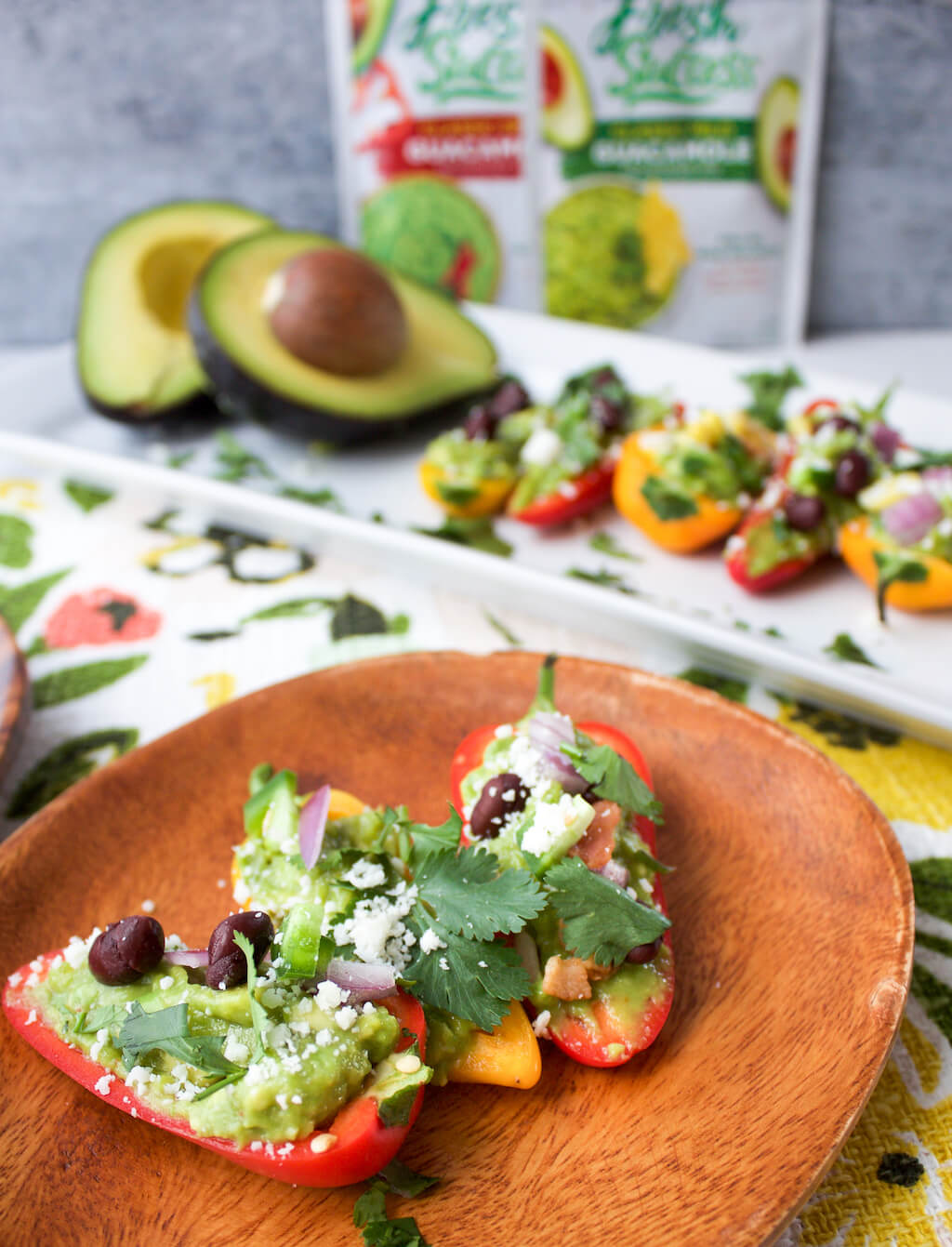 Guacamole-Stuffed Mini Peppers