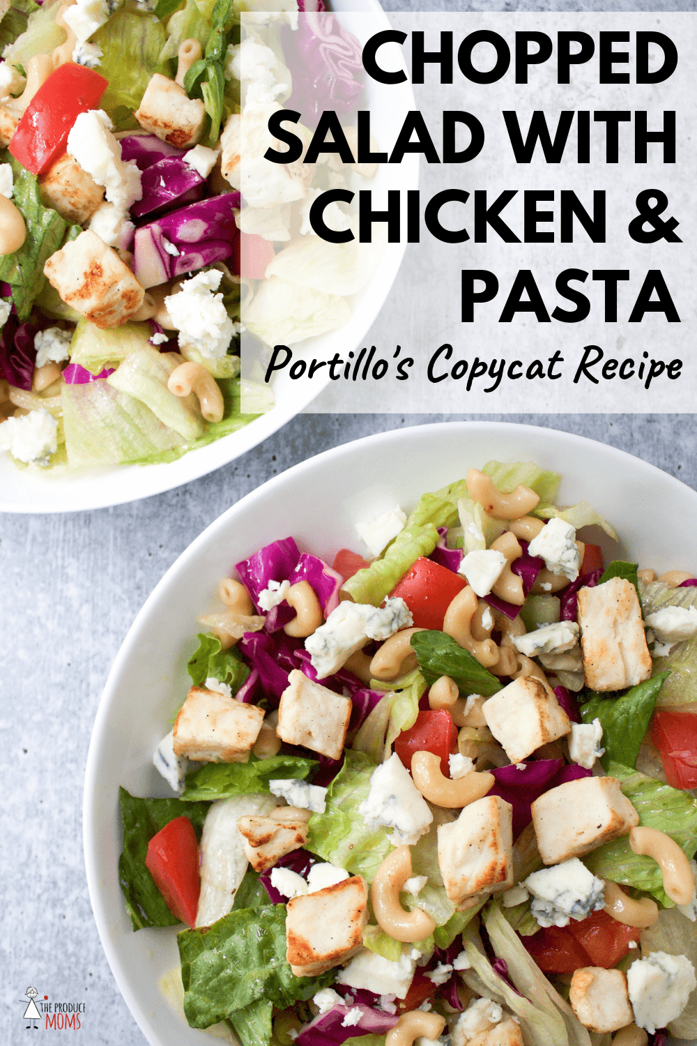 Chopped Salad with Chicken & Pasta (Portillo's Chopped Salad Copycat) Chopped Salad with Chicken & Pasta (Portillo's Chopped Salad Copycat)