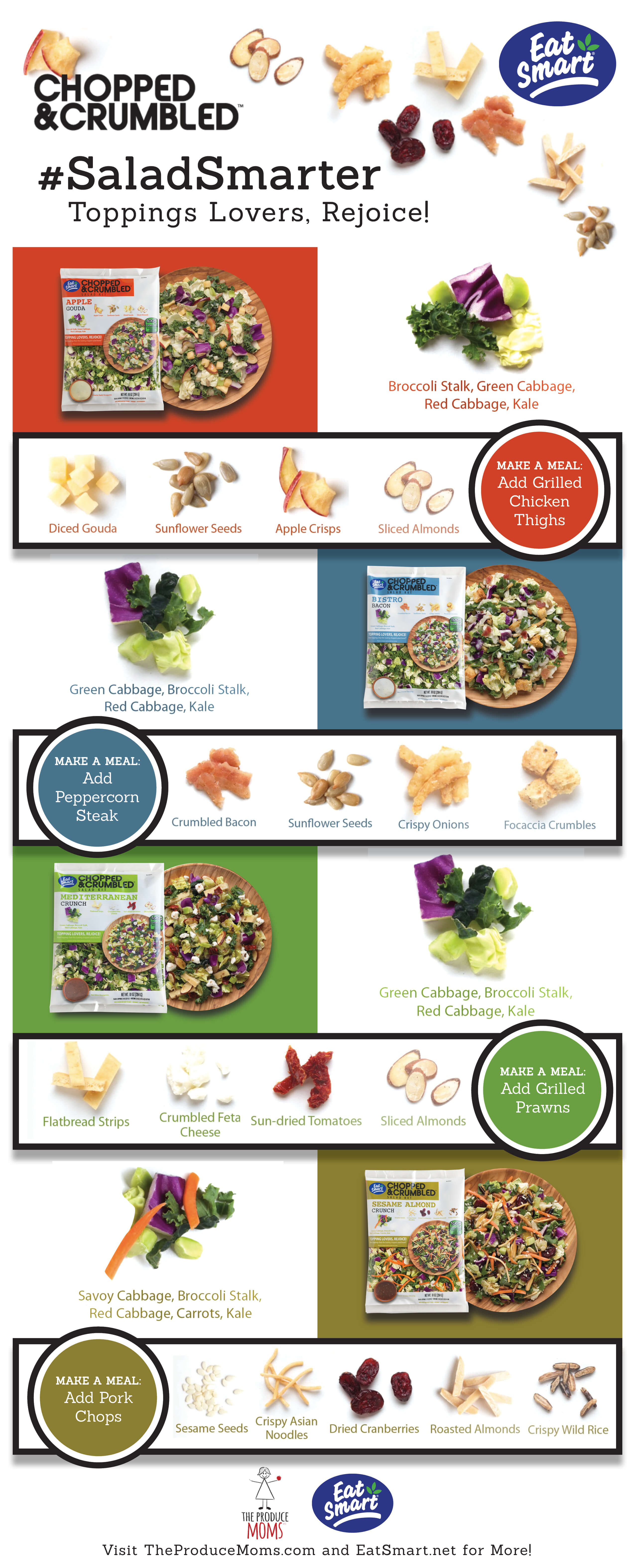 Easy to Eat Smart® with Chopped & Crumbled™ Salad Kits Easy to Eat Smart® with Chopped & Crumbled™ Salad Kits