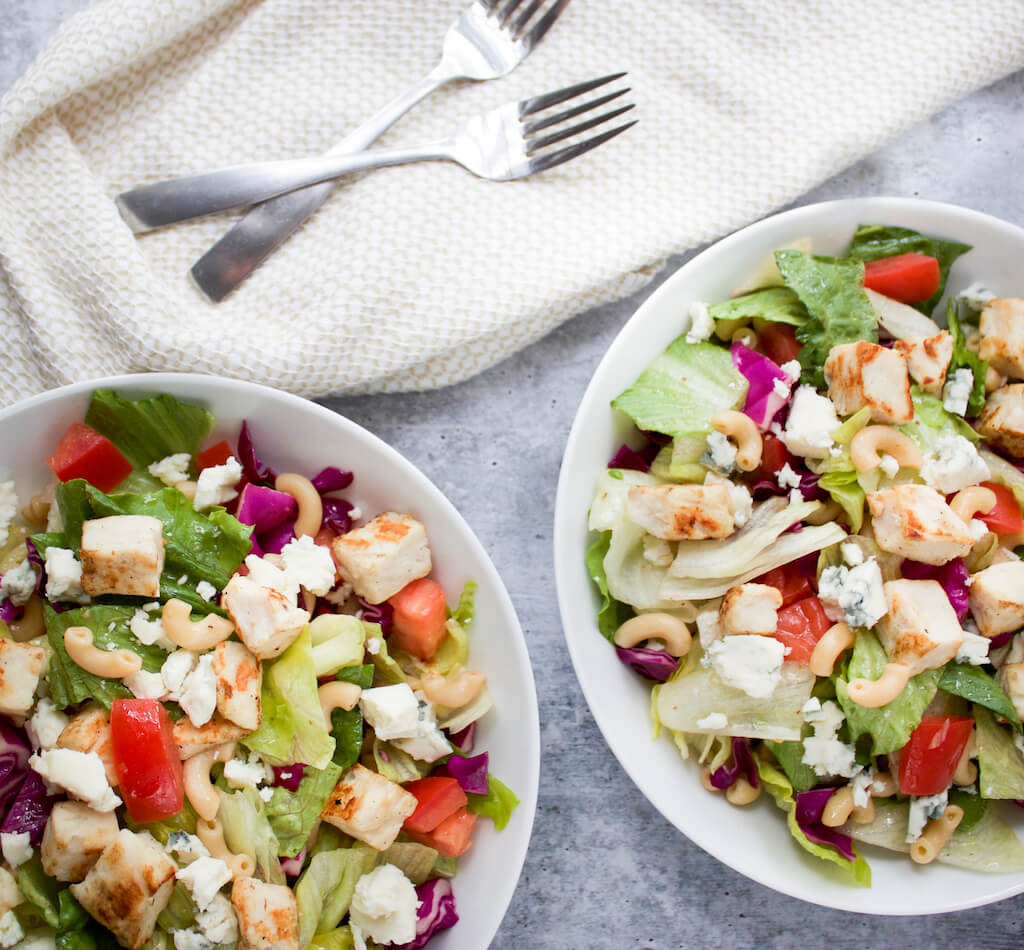 Chopped Salad with Chicken & Pasta (Portillo's Chopped Salad Copycat) Chopped Salad with Chicken & Pasta (Portillo's Chopped Salad Copycat)