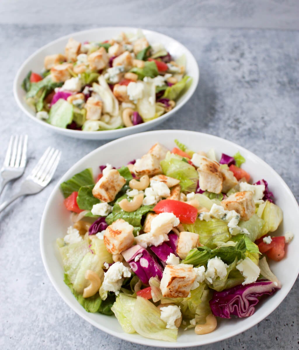 Chopped Salad with Chicken & Pasta (Portillo's Chopped Salad Copycat) Chopped Salad with Chicken & Pasta (Portillo's Chopped Salad Copycat)