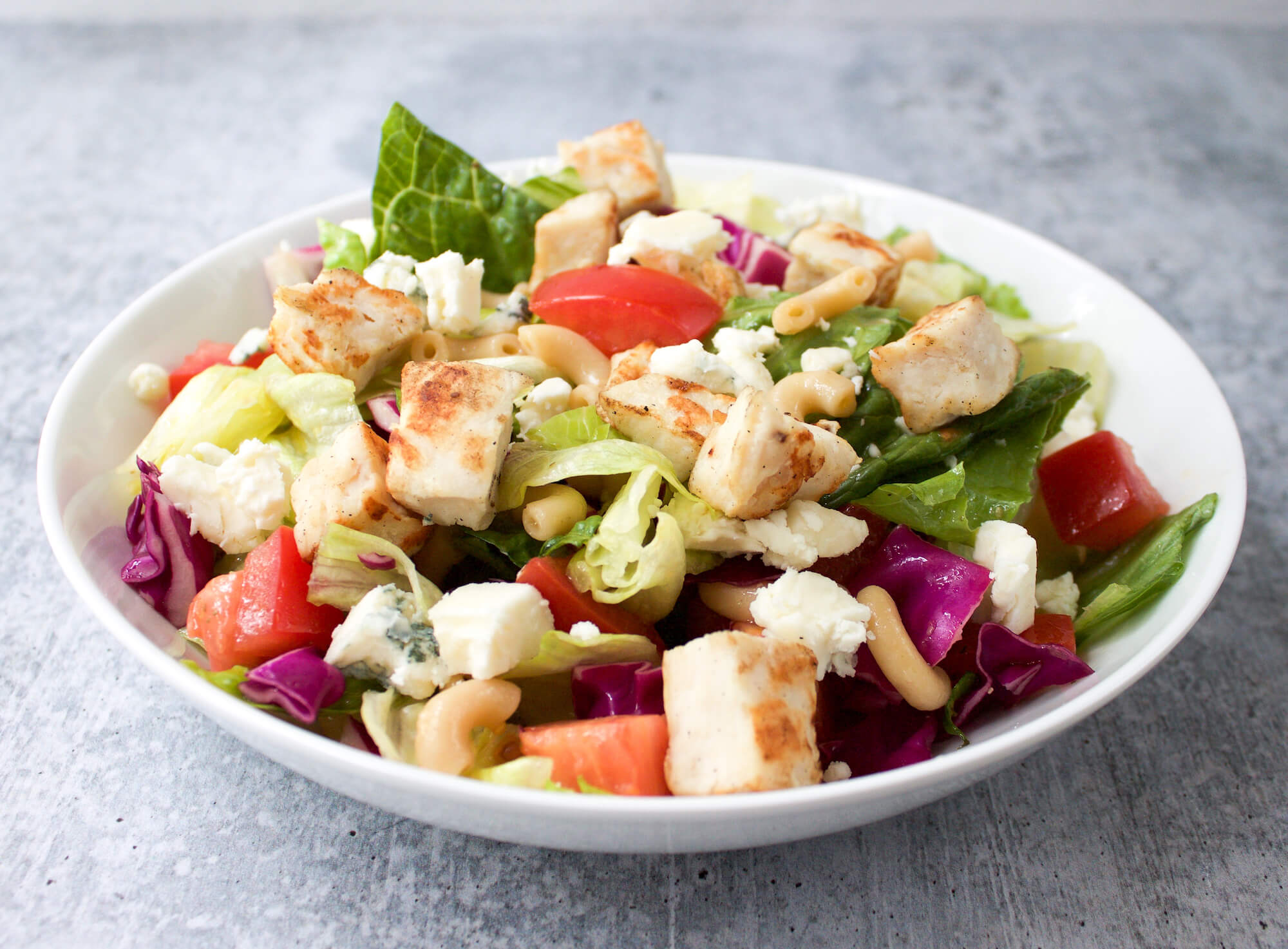 Chopped Salad with Chicken & Pasta (Portillo's Chopped Salad Copycat) Chopped Salad with Chicken & Pasta (Portillo's Chopped Salad Copycat)