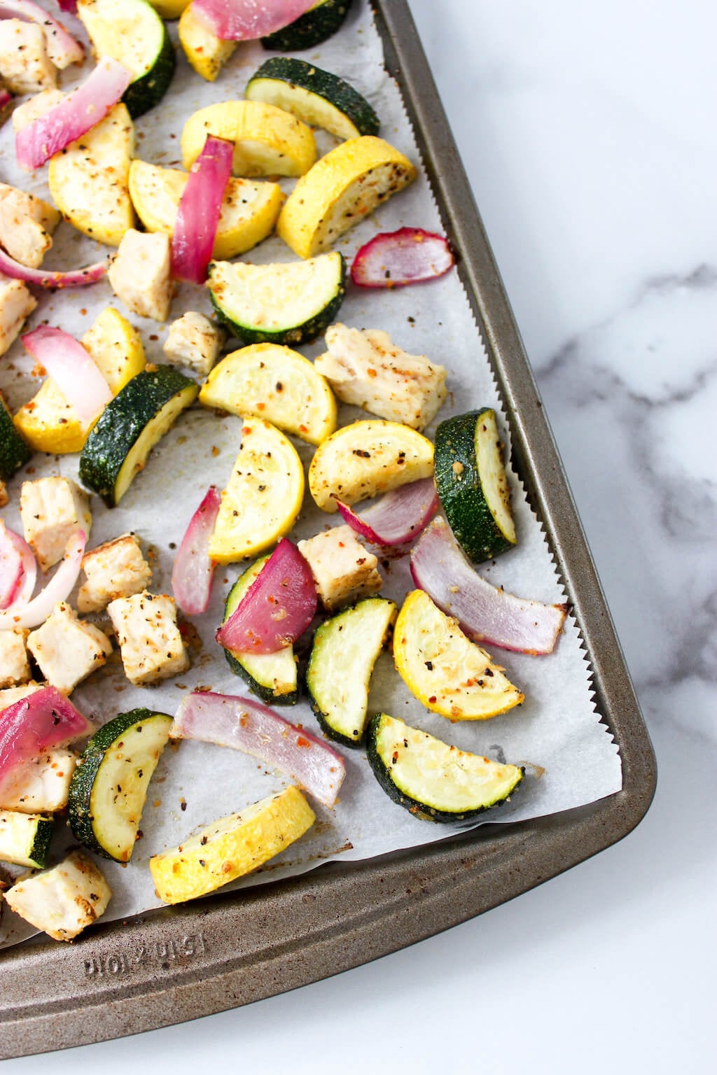 Lemon Pepper Chicken & Summer Squash Sheet Pan Lemon Pepper Chicken & Summer Squash Sheet Pan