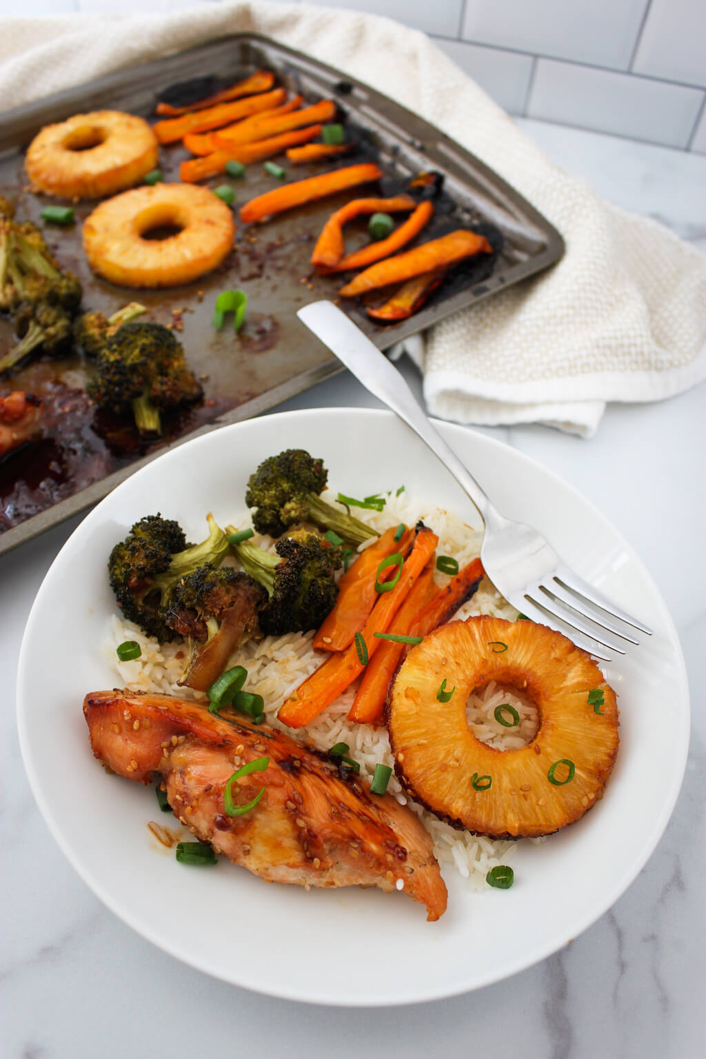 Easy Pineapple Teriyaki Chicken Sheet Pan Easy Pineapple Teriyaki Chicken Sheet Pan