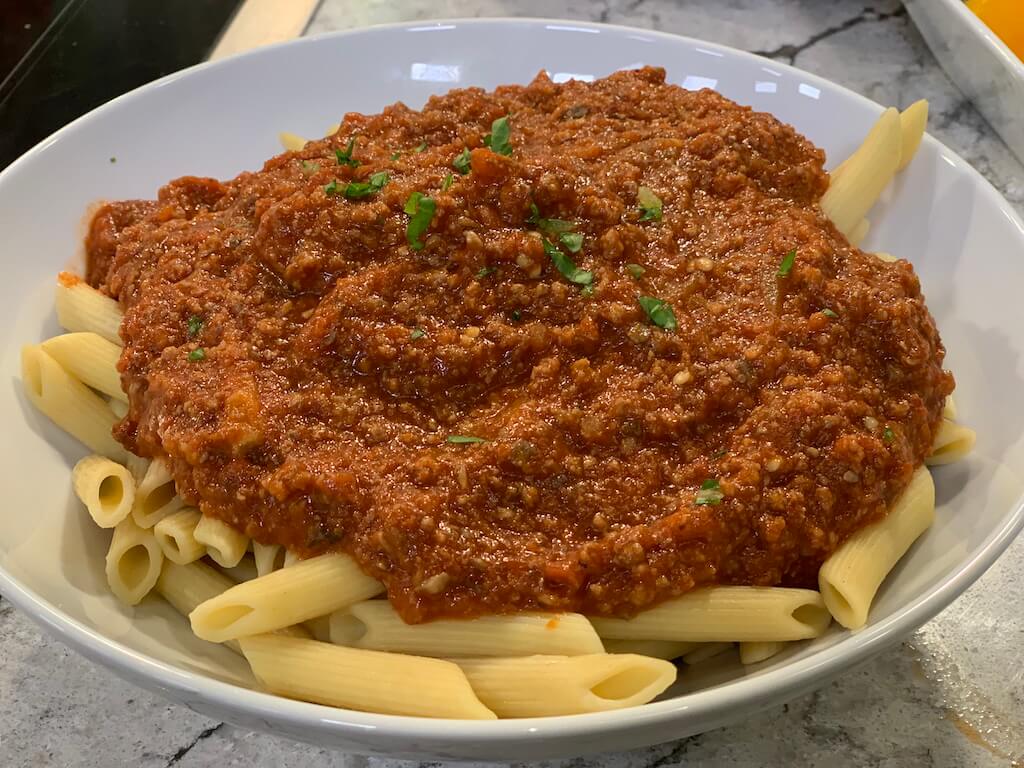 Bolognese Sauce with Hidden Mushroom and Eggplant Bolognese Sauce with Hidden Mushroom and Eggplant