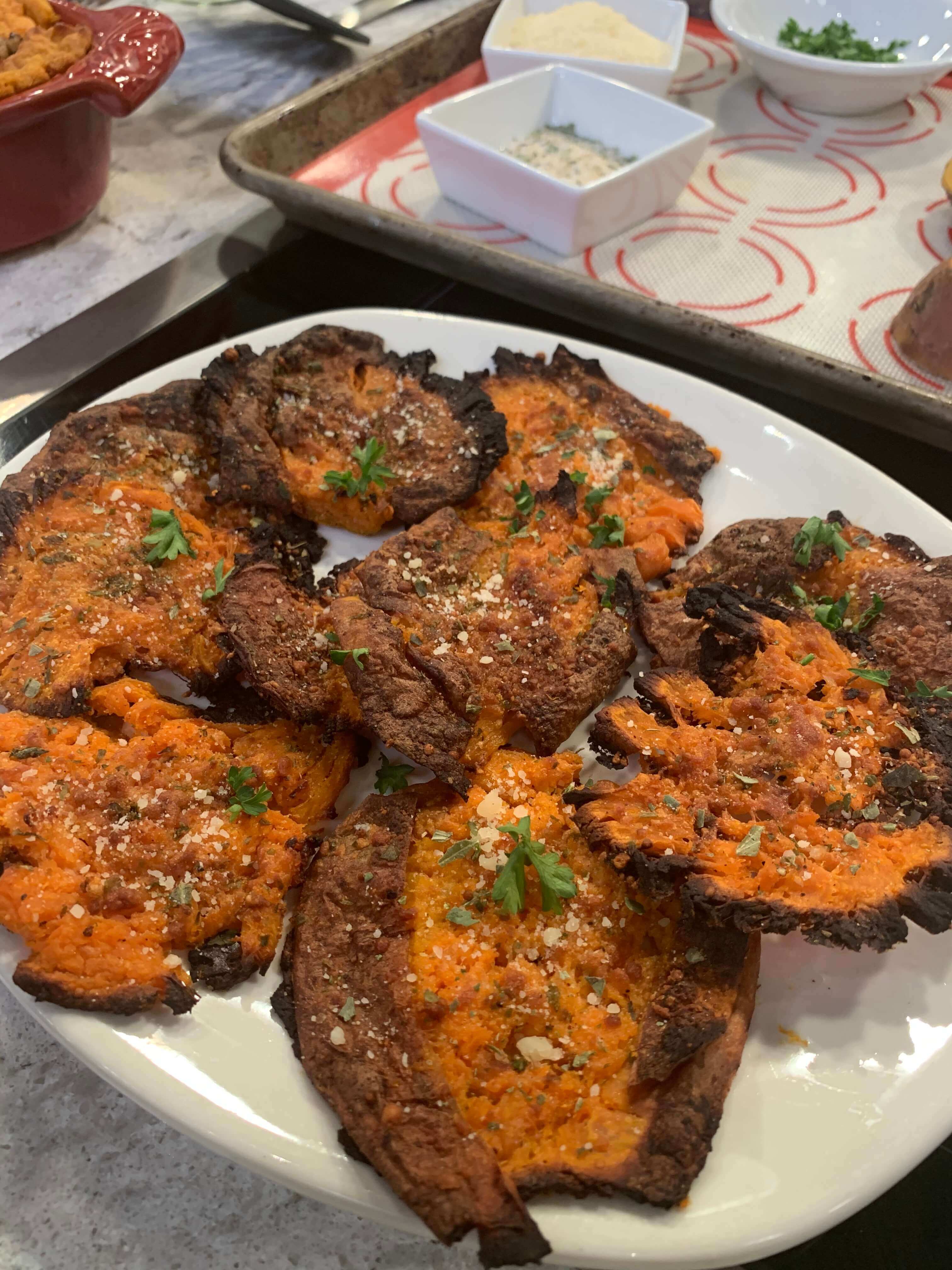 Smashed Sweet Potatoes Thanksgiving Sweet Potatoes: Smashed Sweet Potatoes