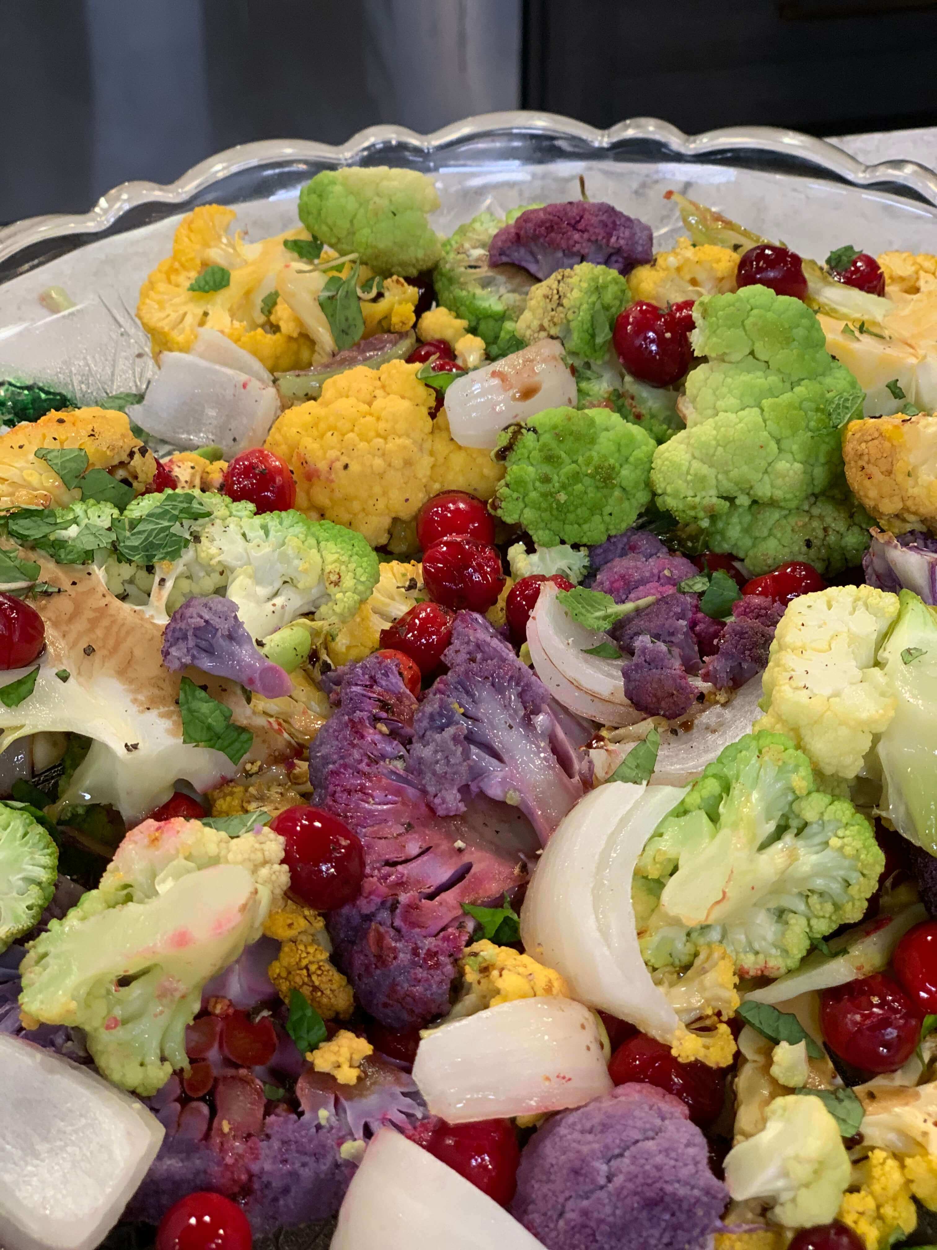 Roasted Cauliflower with Cranberries Holiday Recipes: Roasted Cauliflower with Cranberries