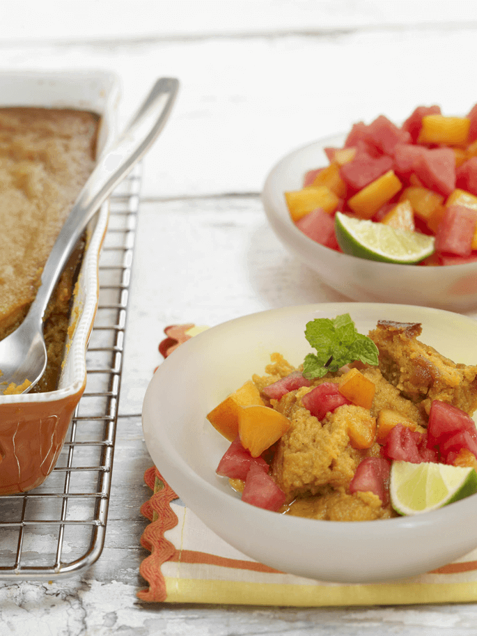 Sweet Potato Souffle with Watermelon Fig Sauce Watermelon Recipes For The Holidays: Sweet Potato Souffle with Watermelon Fig Sauce