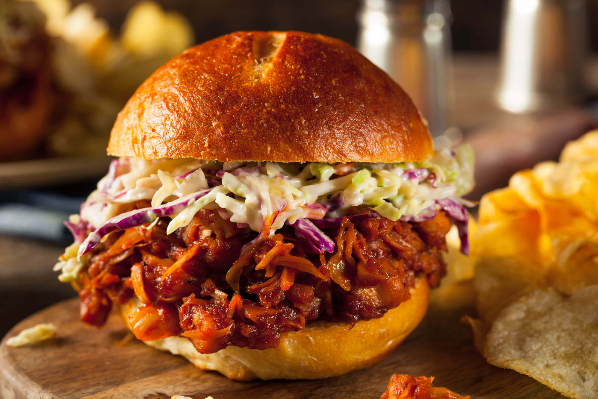 Vegan Pulled Jackfruit BBQ Sandwich