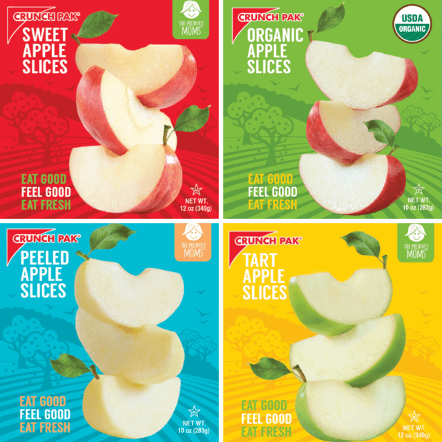 Crunch Pakยฎ and The Produce Moms Co-Branded Apple Slicesย
