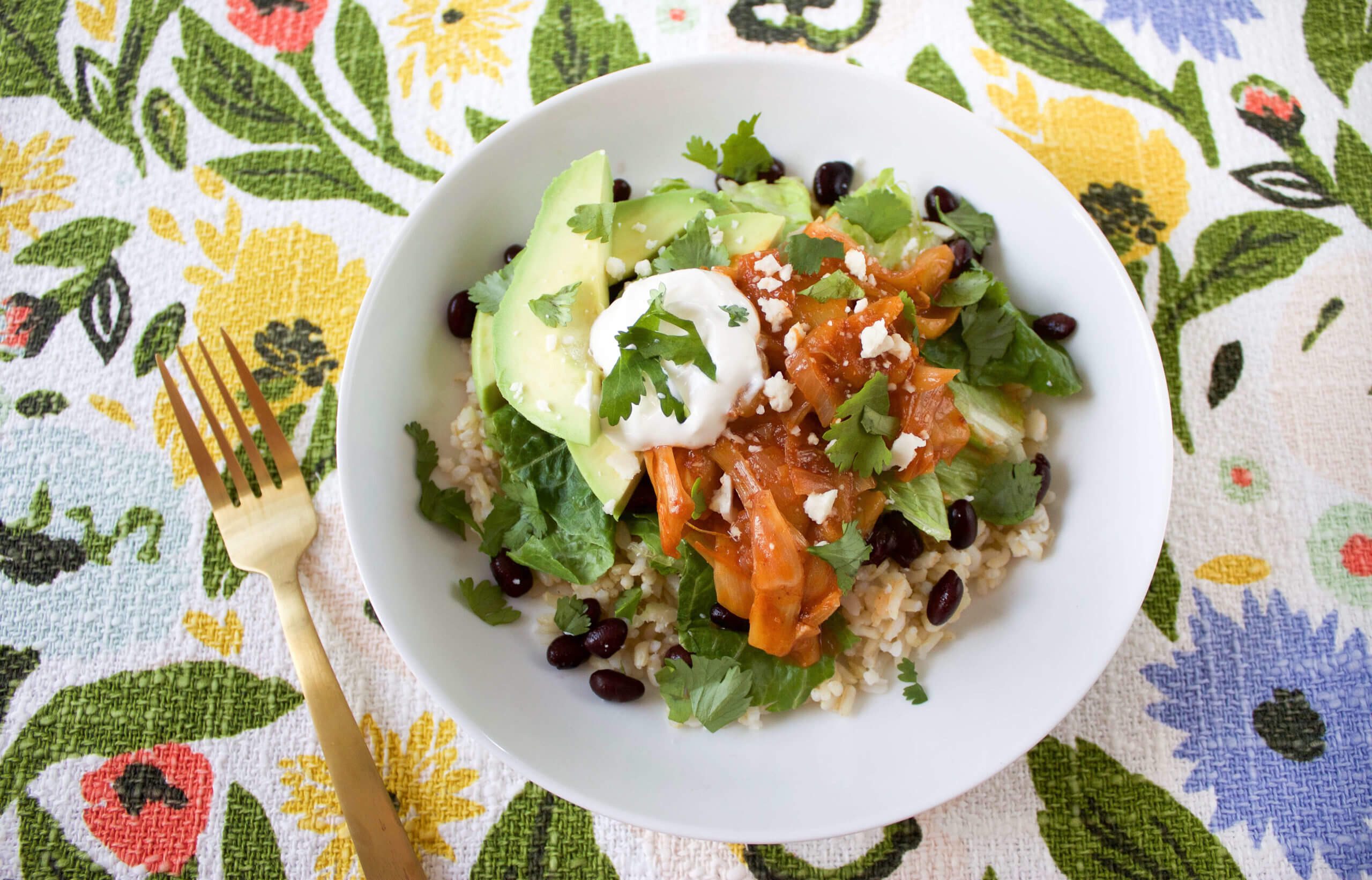 Chili-Lime Jackfruit Burrito Bowls Chili-Lime Jackfruit Burrito Bowls
