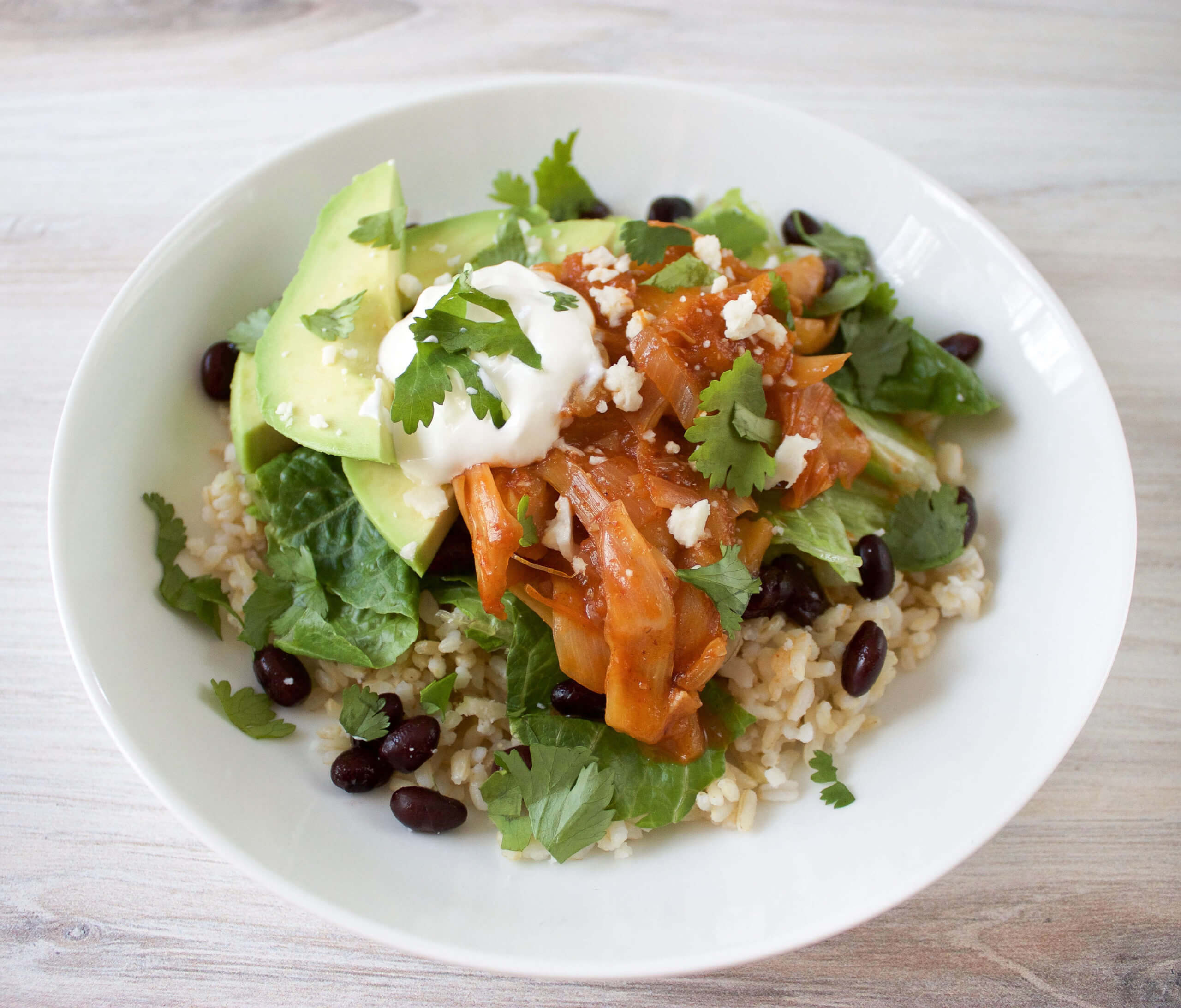 Chili-Lime Jackfruit Burrito Bowls Chili-Lime Jackfruit Burrito Bowls