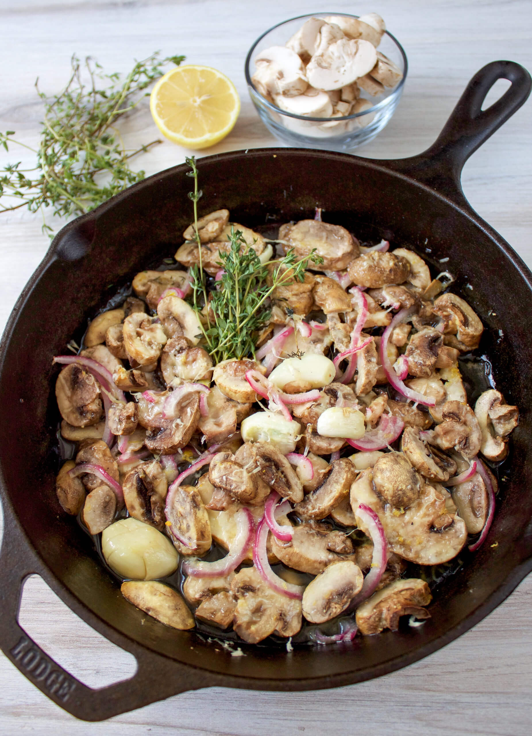Baked Mushrooms with Lemon and Gruyere