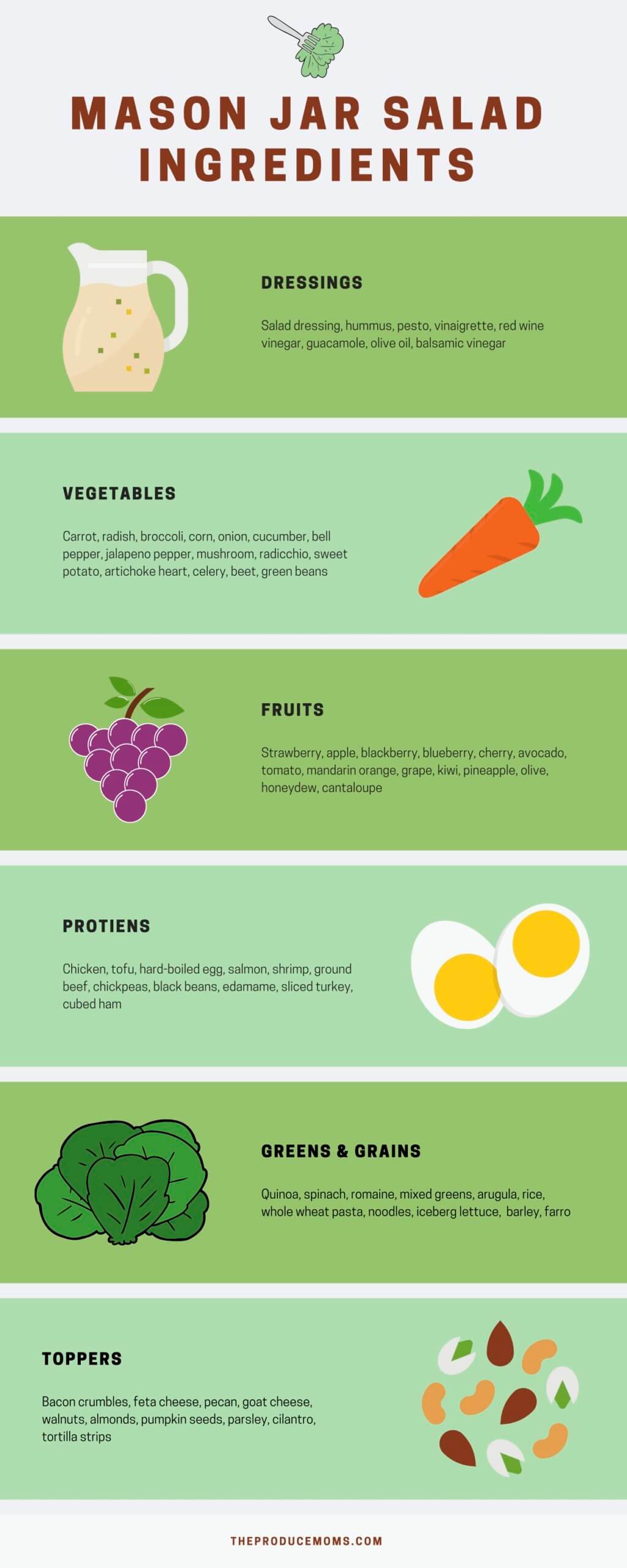 Mason Jar Salad Ingredients