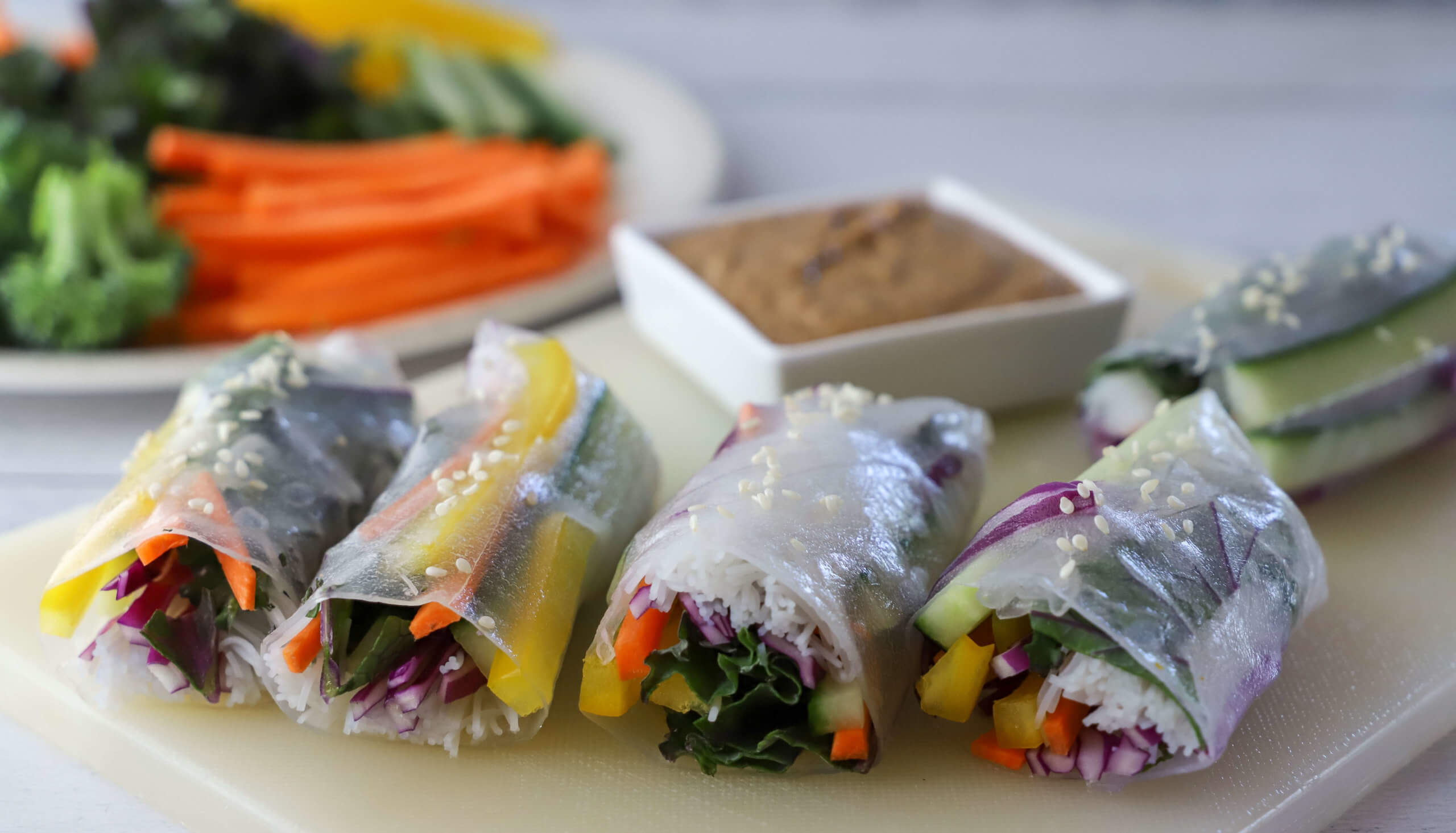 Salad Rolls with Walnut Dipping Sauce Salad Rolls with Walnut Dipping Sauce