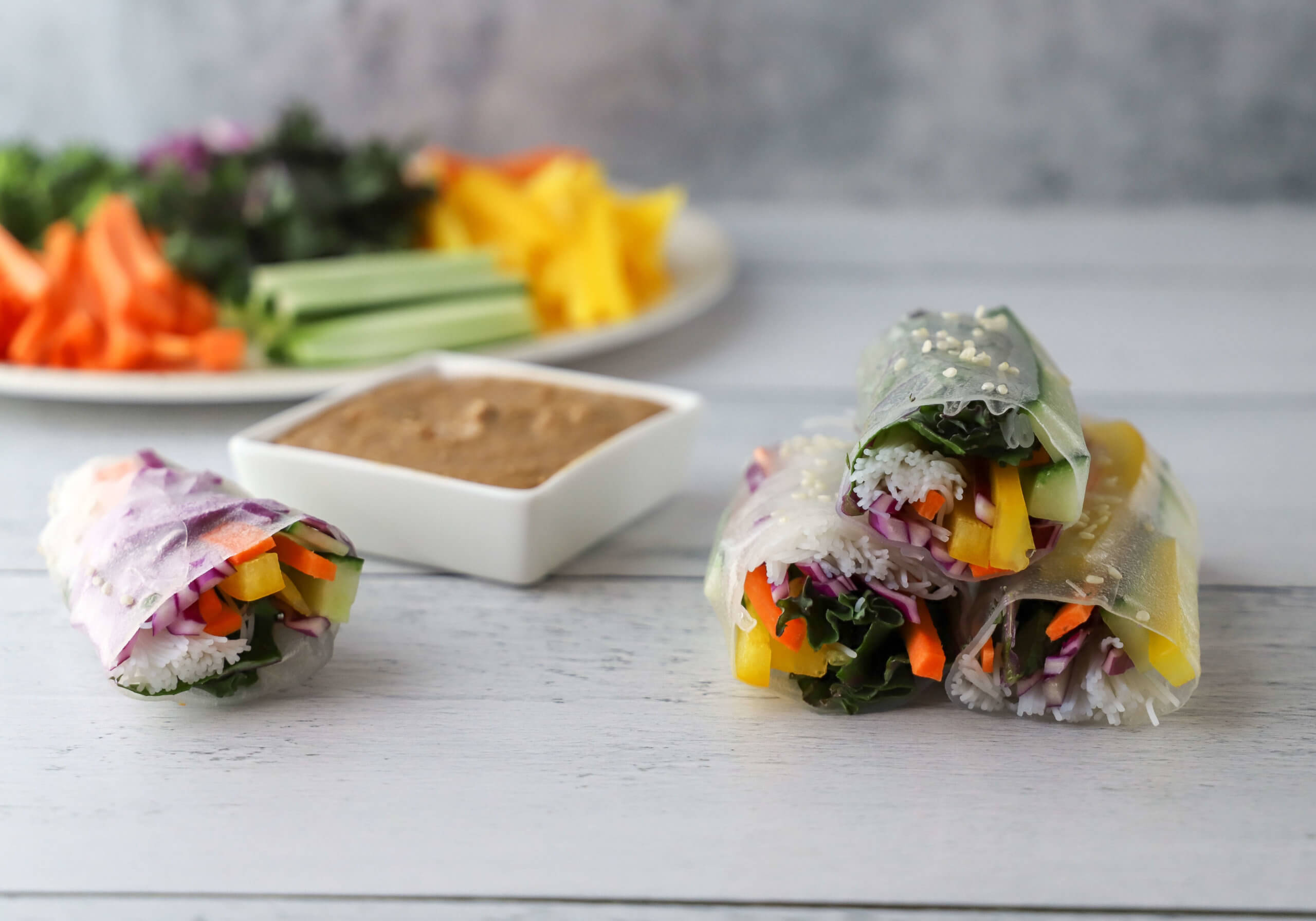 Salad Rolls with Walnut Dipping Sauce Salad Rolls with Walnut Dipping Sauce