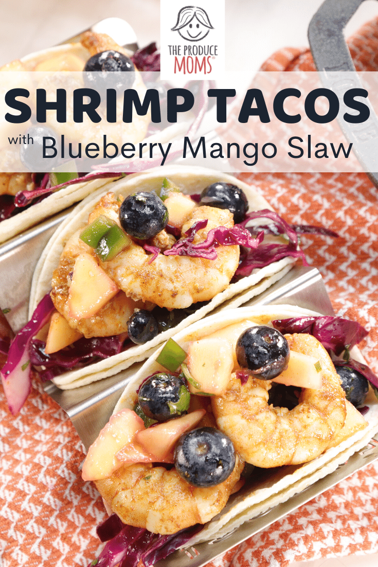 Shrimp Tacos with Blueberry Mango Slaw Shrimp Tacos with Blueberry Mango Slaw