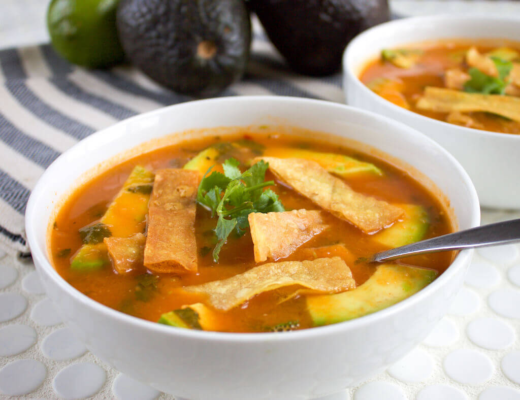 Avocado and Torilla Soup Avocado and Torilla Soup