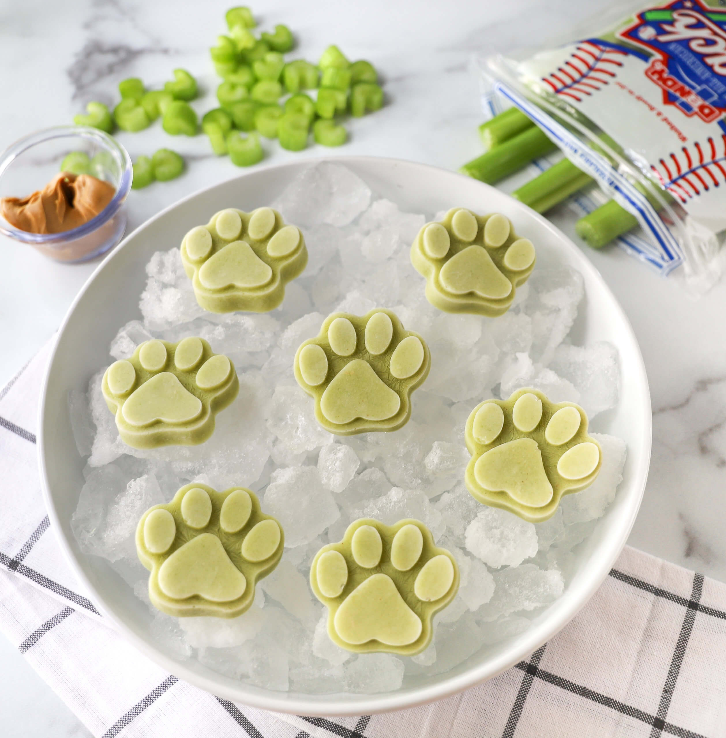 Celery and Peanut Butter Pupsicles Celery and Peanut Butter Pupsicles