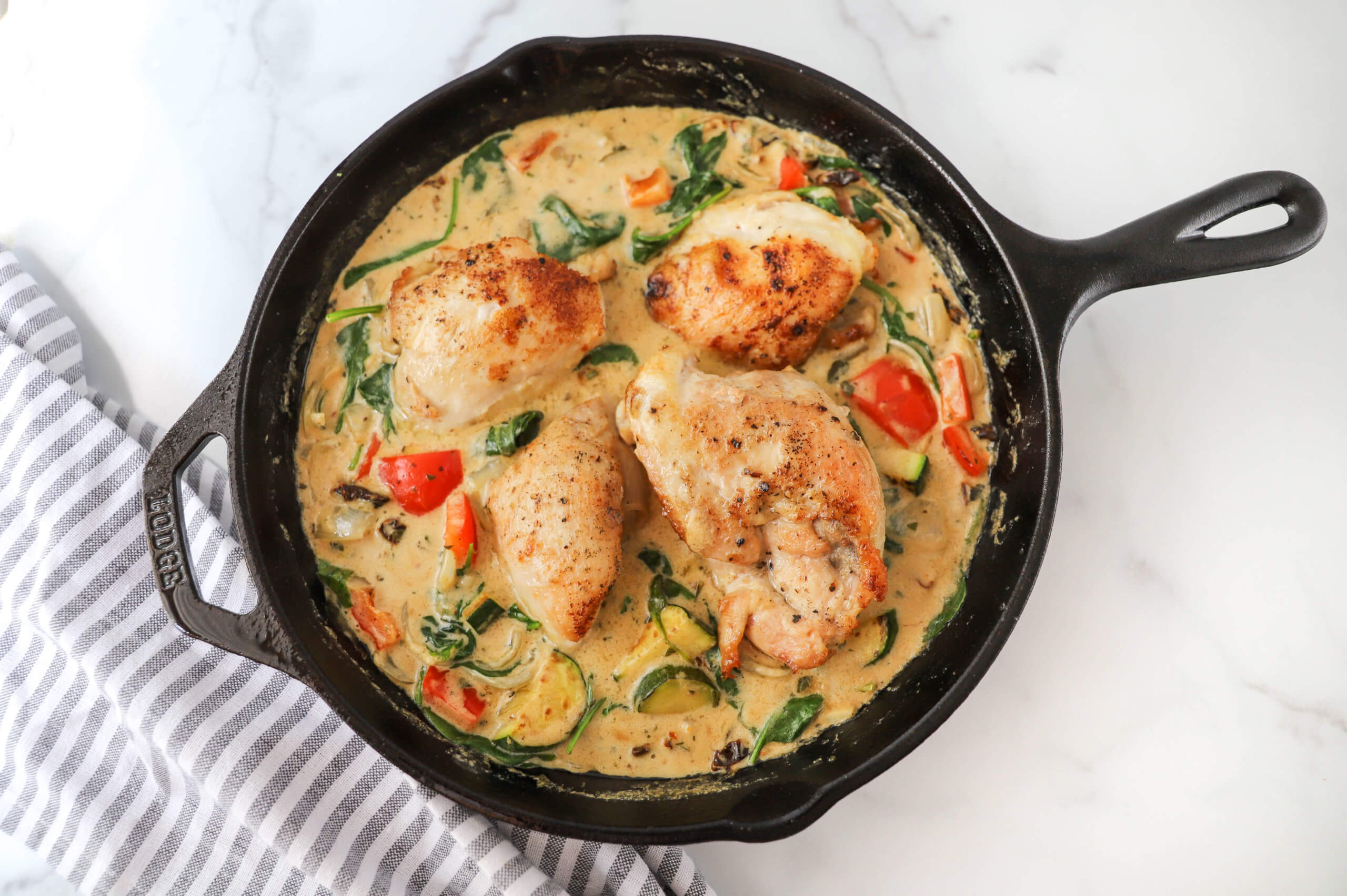 One-Skillet Meal: Creamy Tuscan Chicken One-Skillet Meal: Creamy Tuscan Chicken