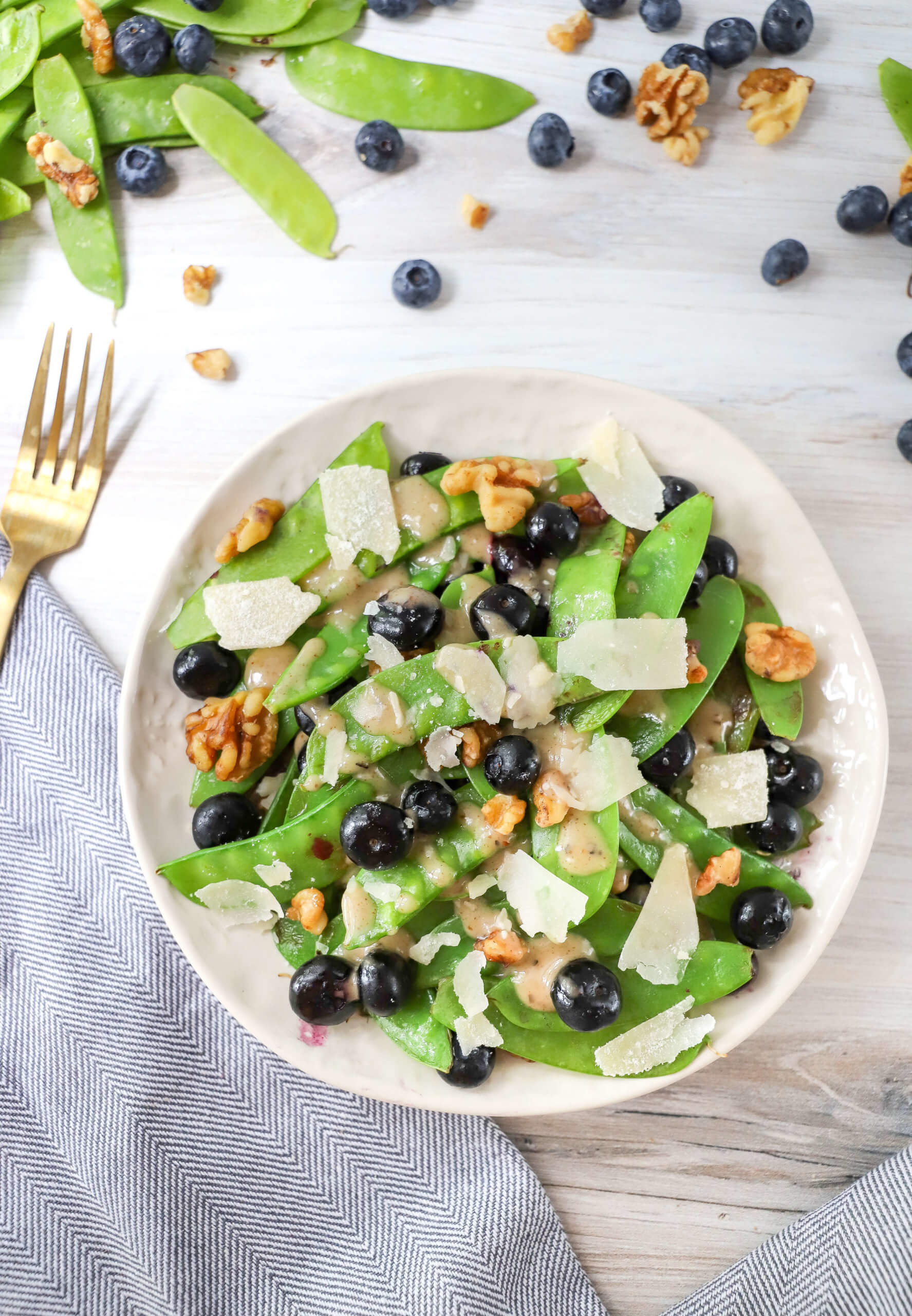 Warm Blueberry and Snow Pea Salad Warm Blueberry and Snow Pea Salad