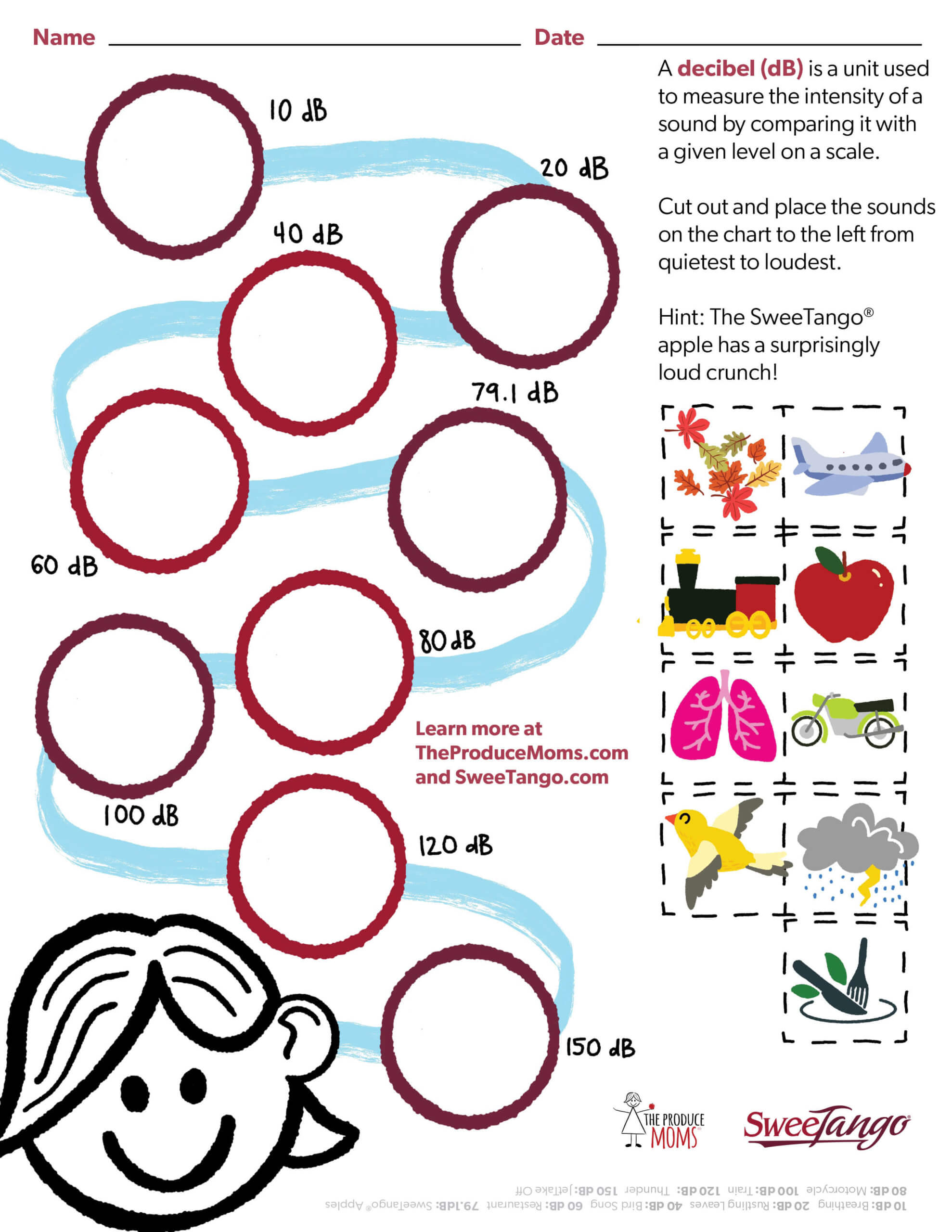 SweeTango activity sheet