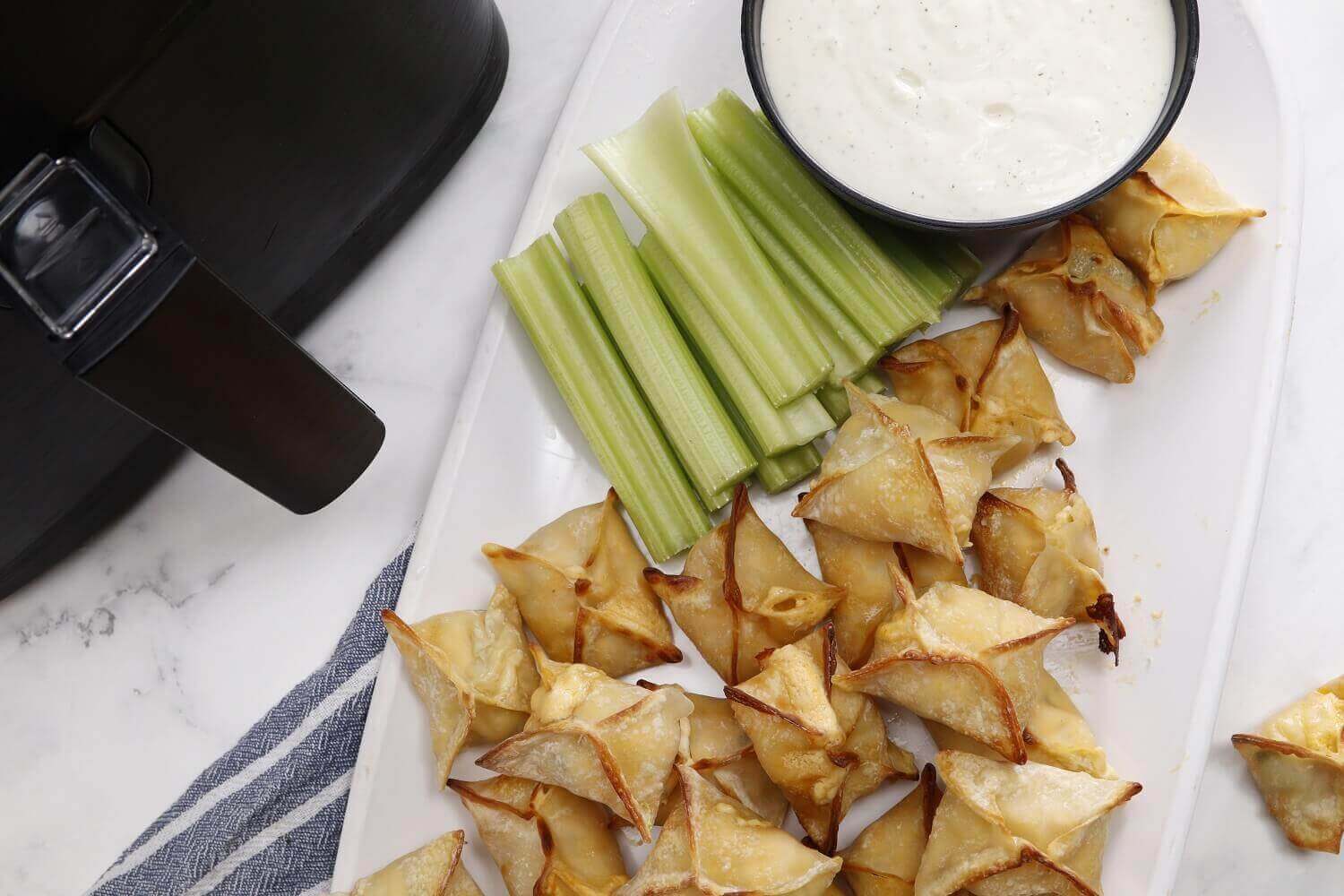 Air Fryer Buffalo Dandyยฎ Celery & Chicken Wontons Air Fryer Buffalo Dandyยฎ Celery & Chicken Wontons