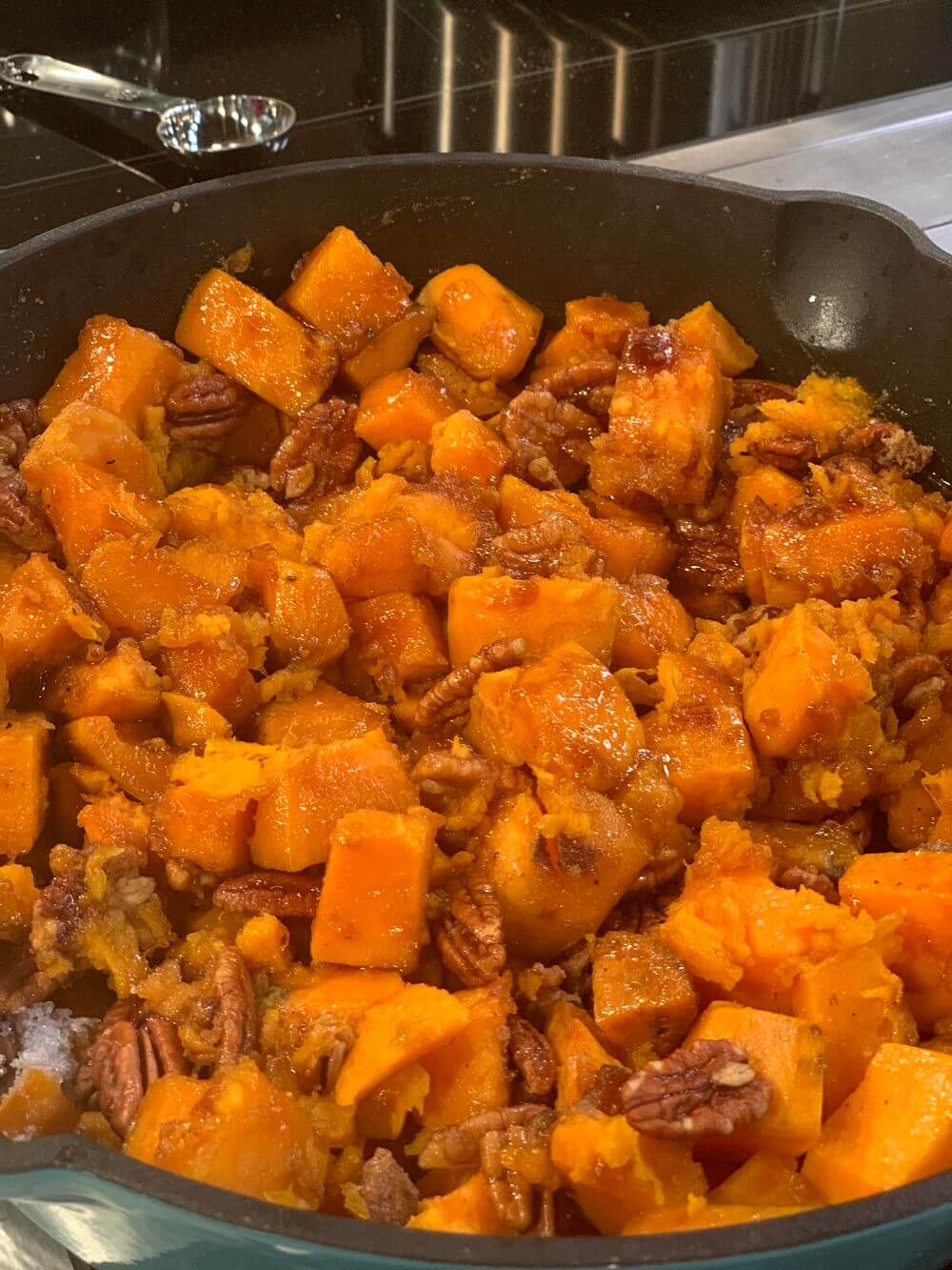 Skillet Sweet Potatoes for a Thanksgiving with fruits and vegetables. Skillet Sweet Potatoes for a Thanksgiving with fruits and vegetables.
