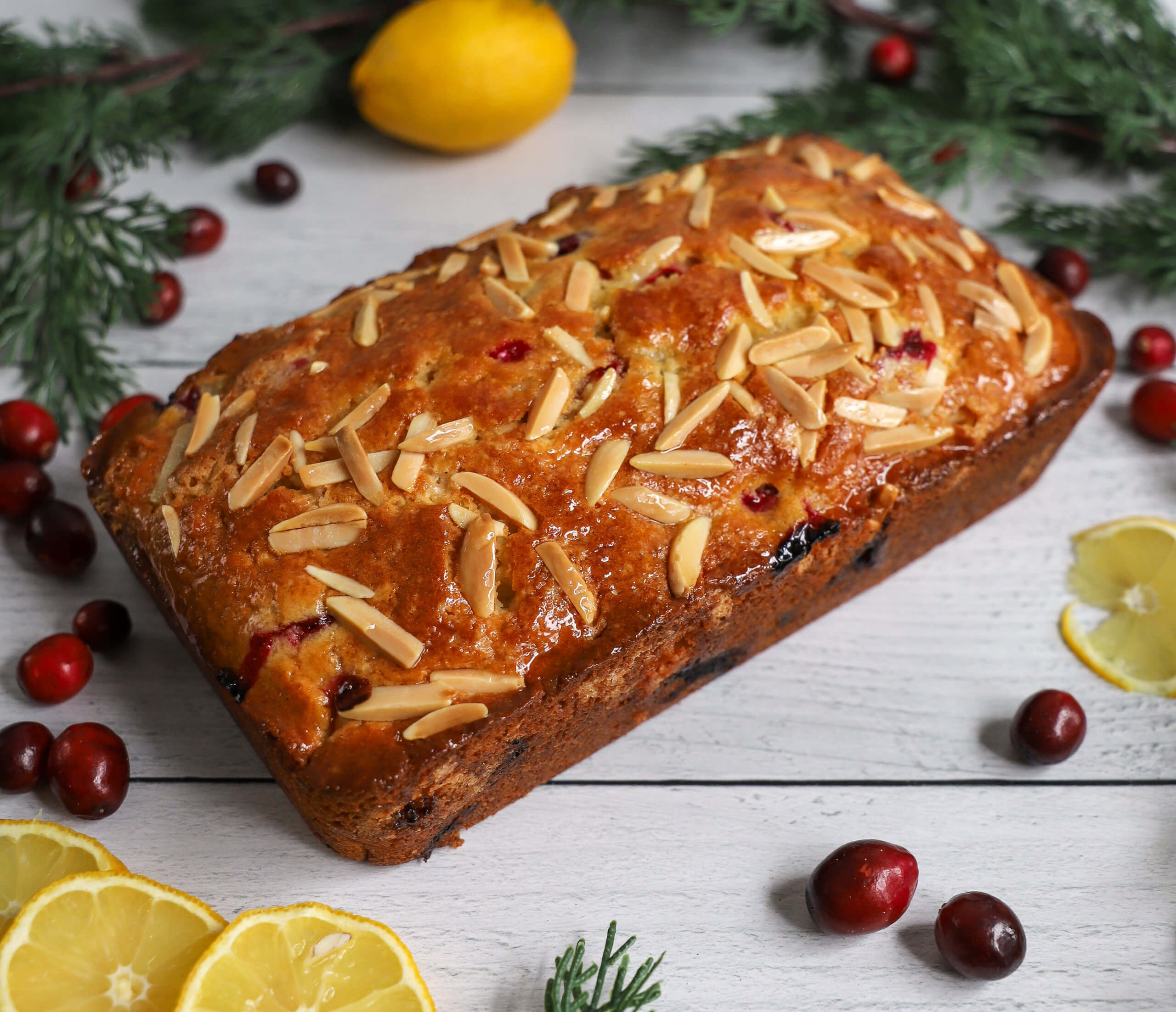 Lemon Cranberry Bread with Almonds Lemon Cranberry Bread with Almonds