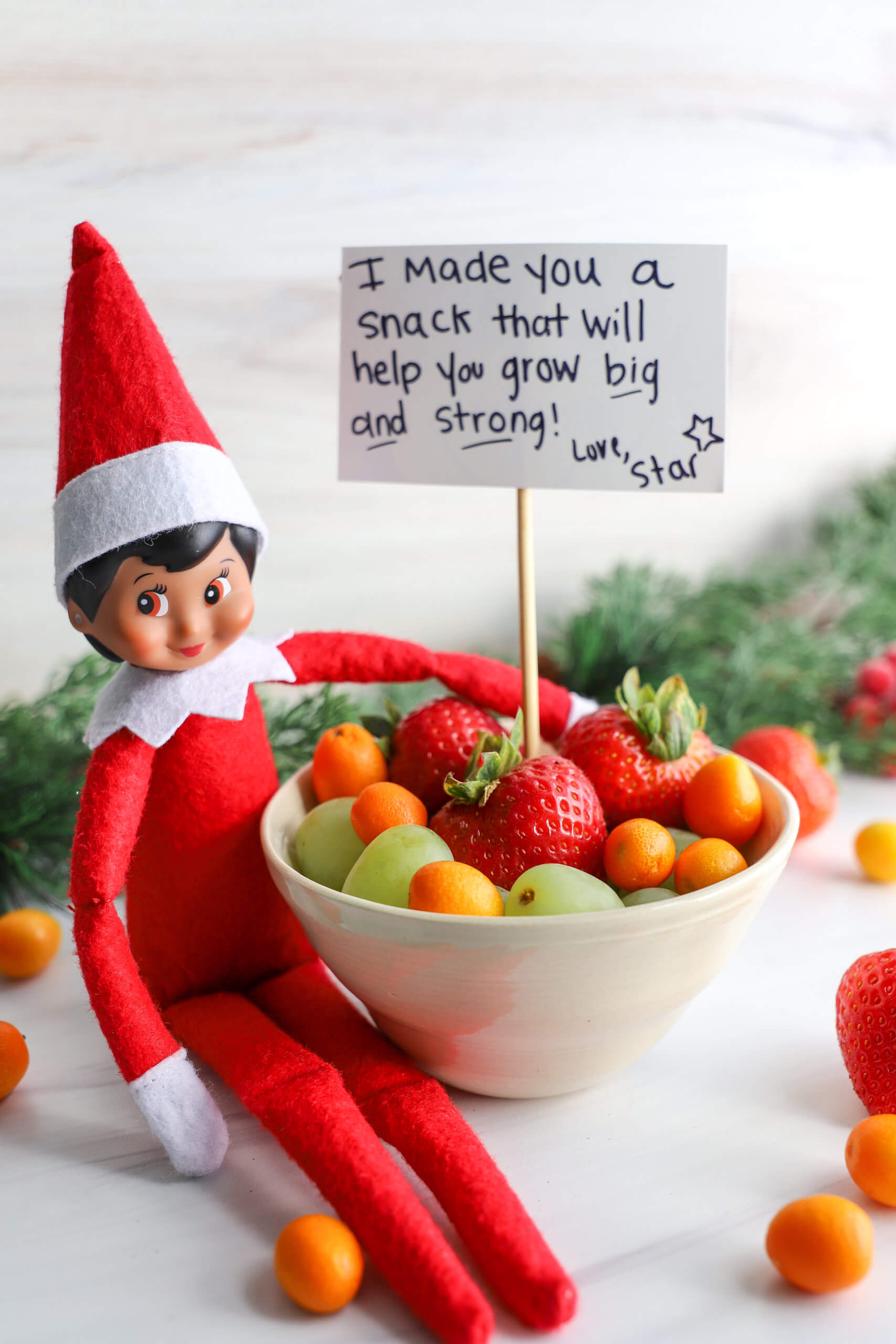 Easy Elf on the Shelf Ideas: Making a Healthy Snack Easy Elf on the Shelf Ideas: Making a Healthy Snack
