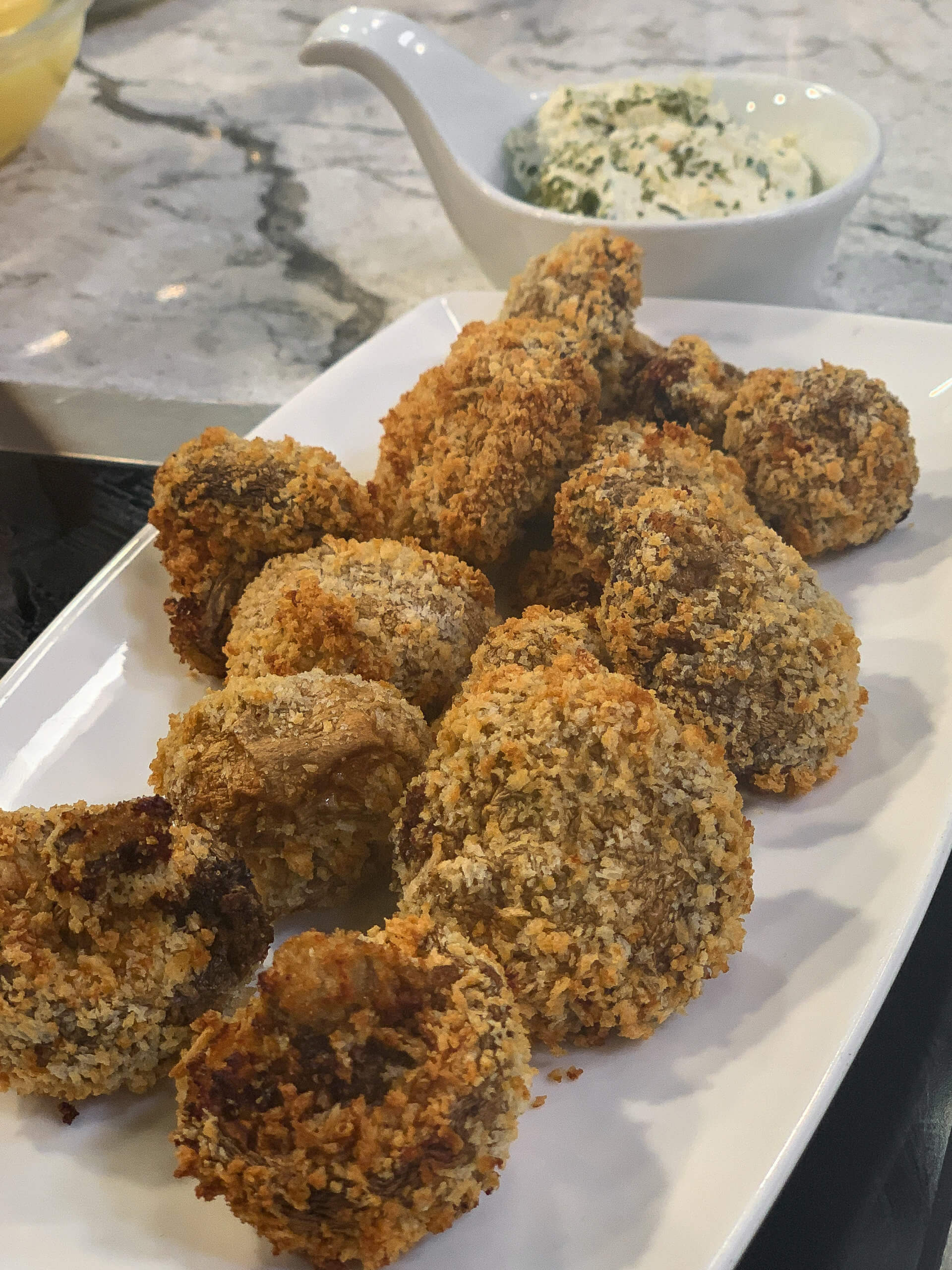 Air Fried Breaded Mushrooms Air Fried Breaded Mushrooms