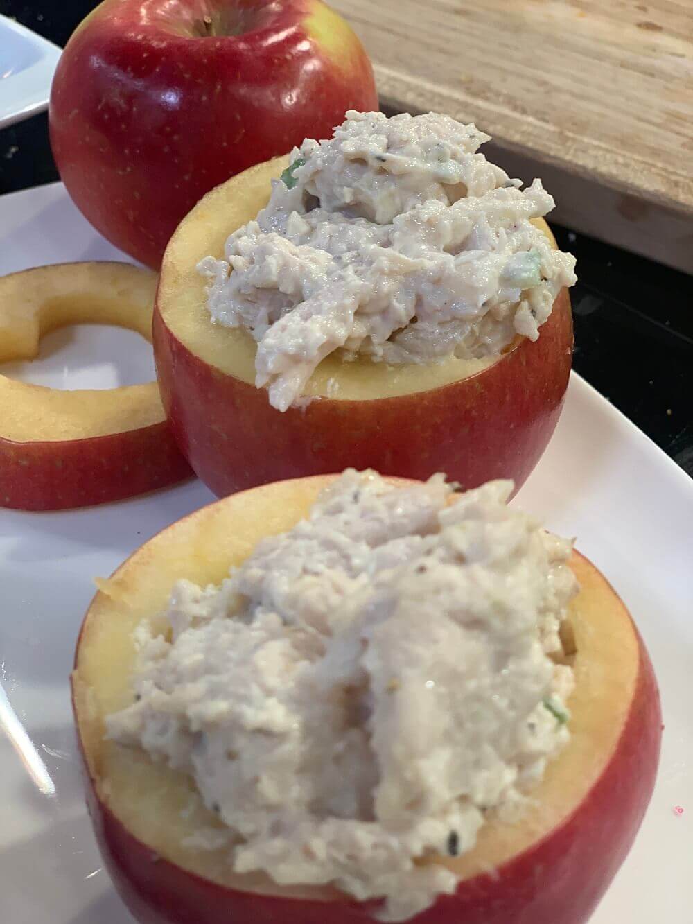 Chicken Salad Apple Bowls Chicken Salad Apple Bowls