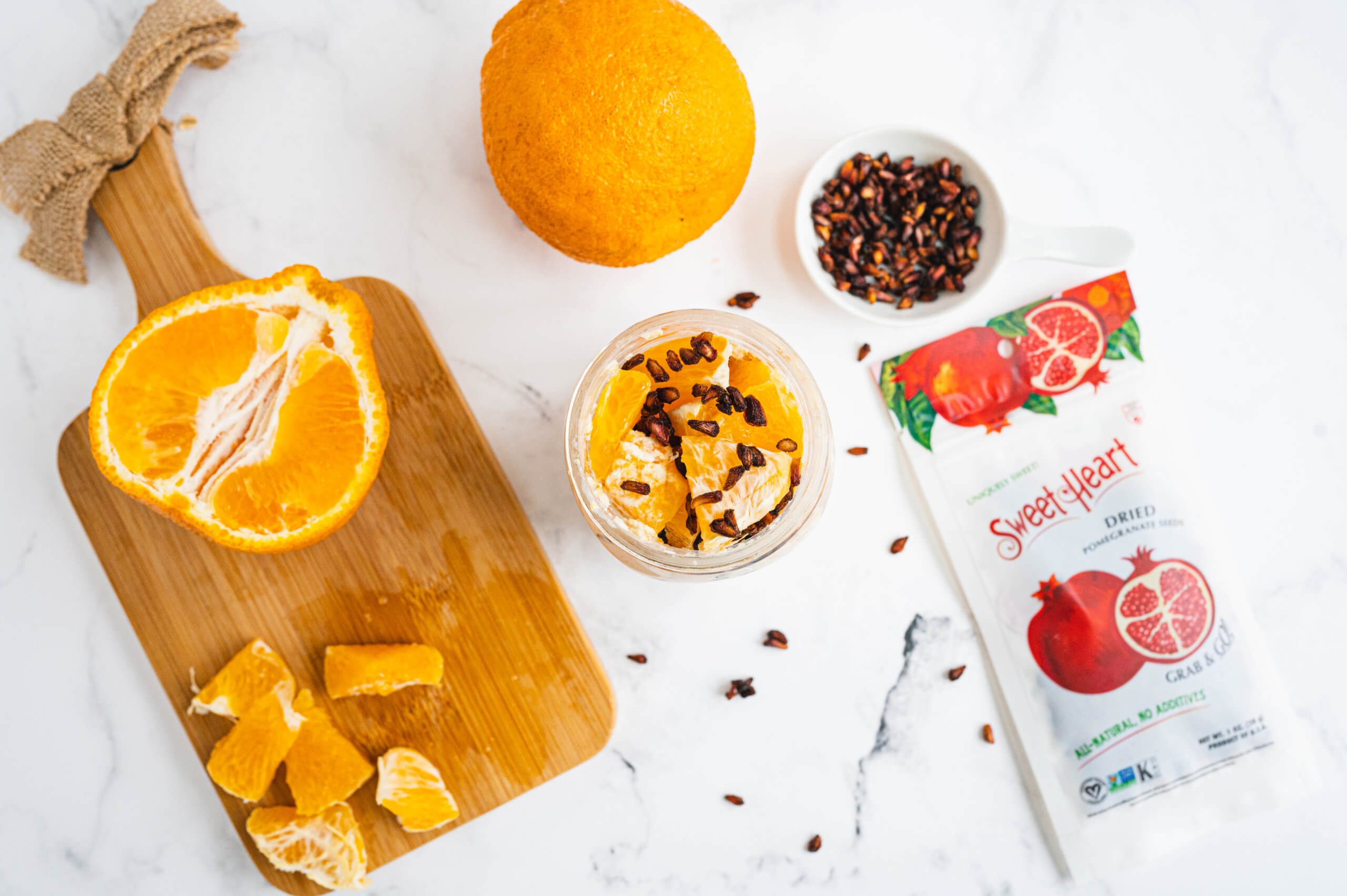 Mandarin and Pomegranate Overnight Oats Mandarin and Pomegranate Overnight Oats