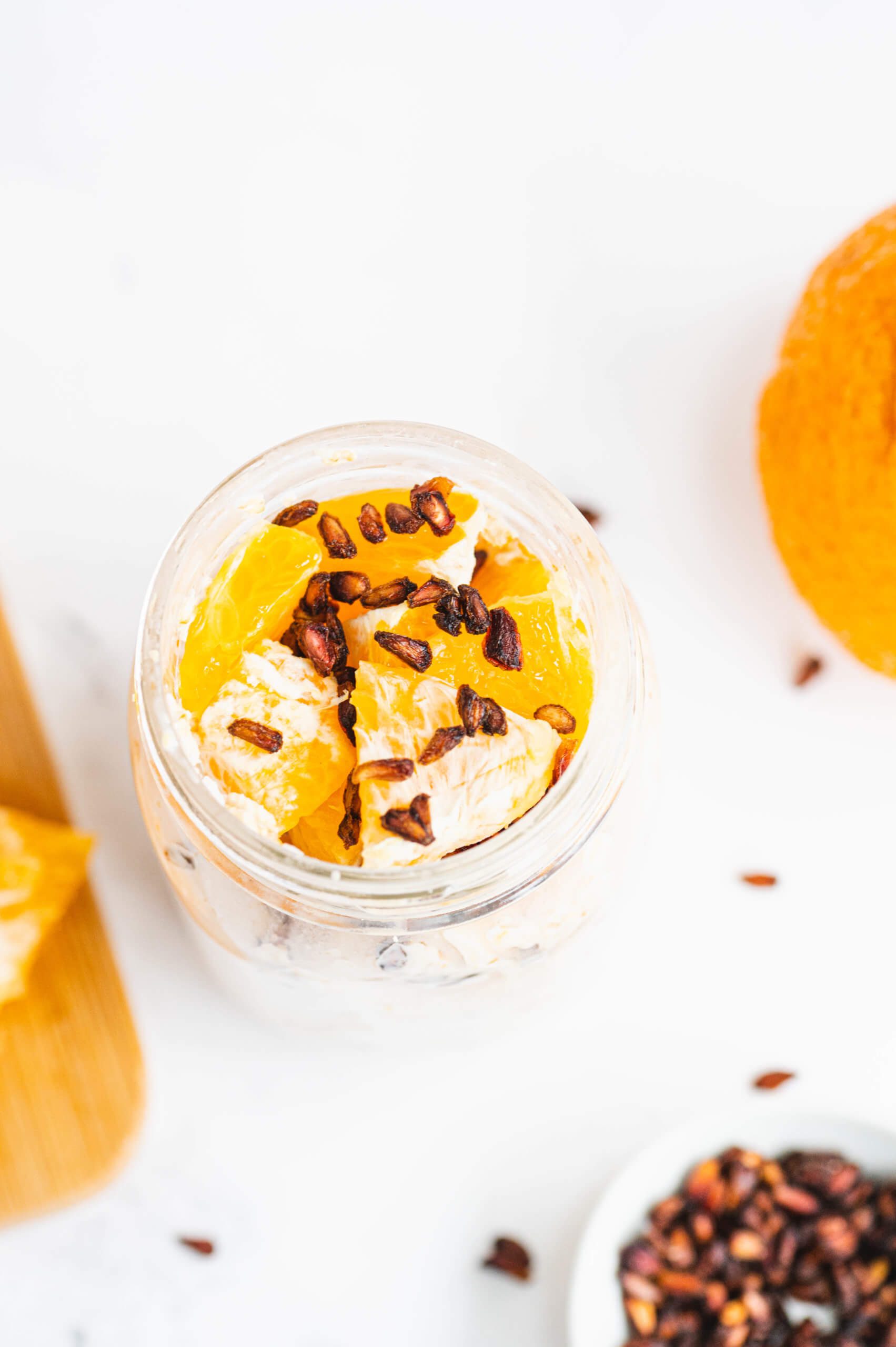 Mandarin and Pomegranate Overnight Oats Mandarin and Pomegranate Overnight Oats