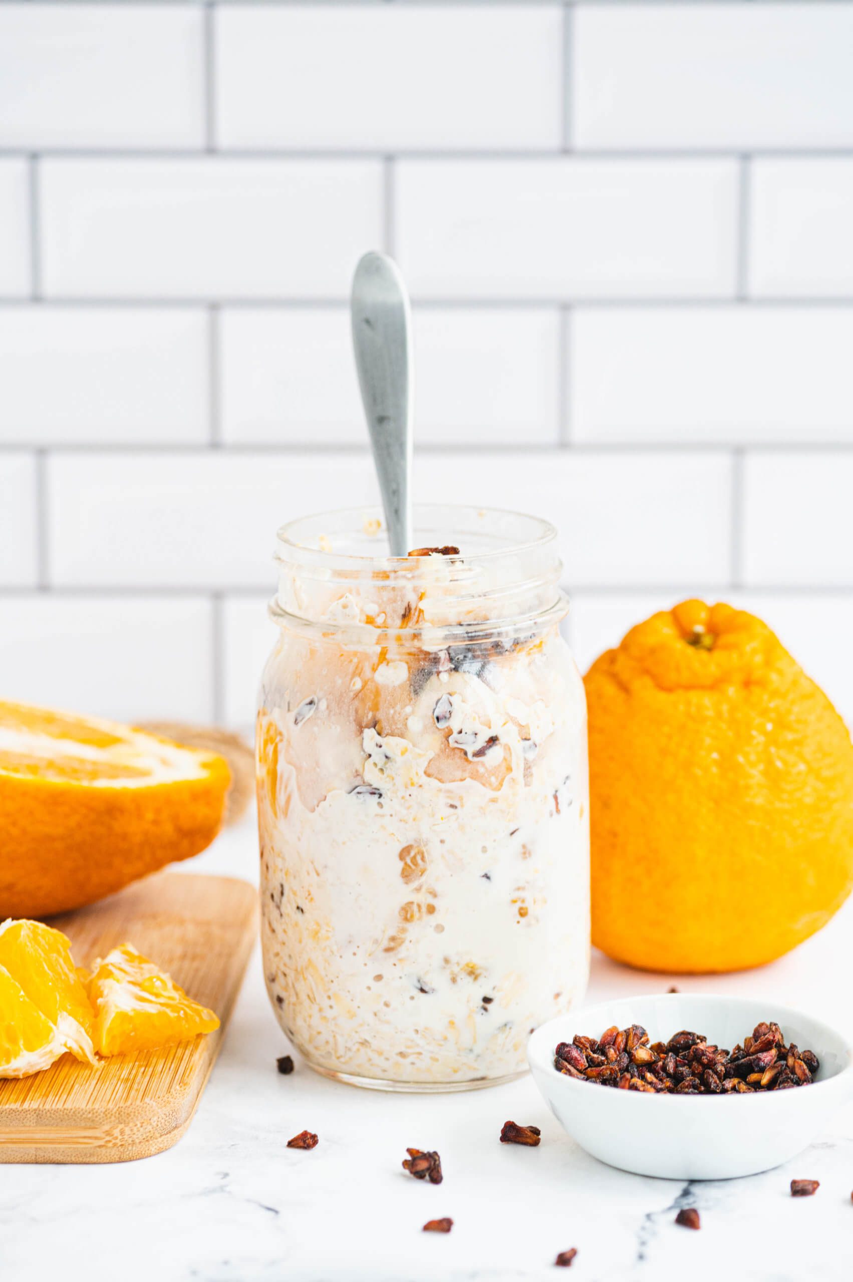 Mandarin and Pomegranate Overnight Oats Mandarin and Pomegranate Overnight Oats